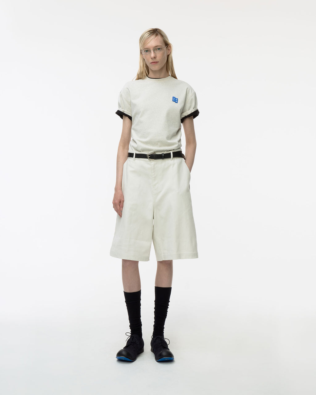 Ader Error - Sig; BL Tag t-shirt 01 (Oatmeal) product image 1 | TRAB K-Fashion Australia