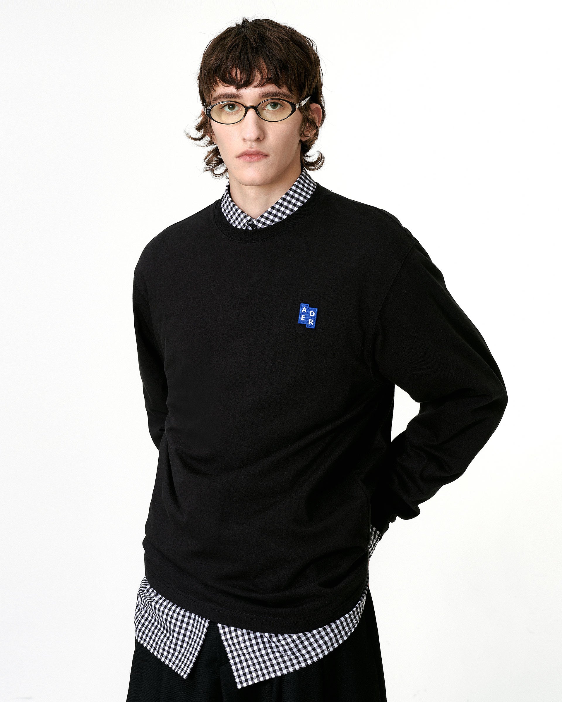 Ader Error - Sig; BL Tag LS t-shirt 01 (Noir) product image 9 | TRAB K-Fashion Australia