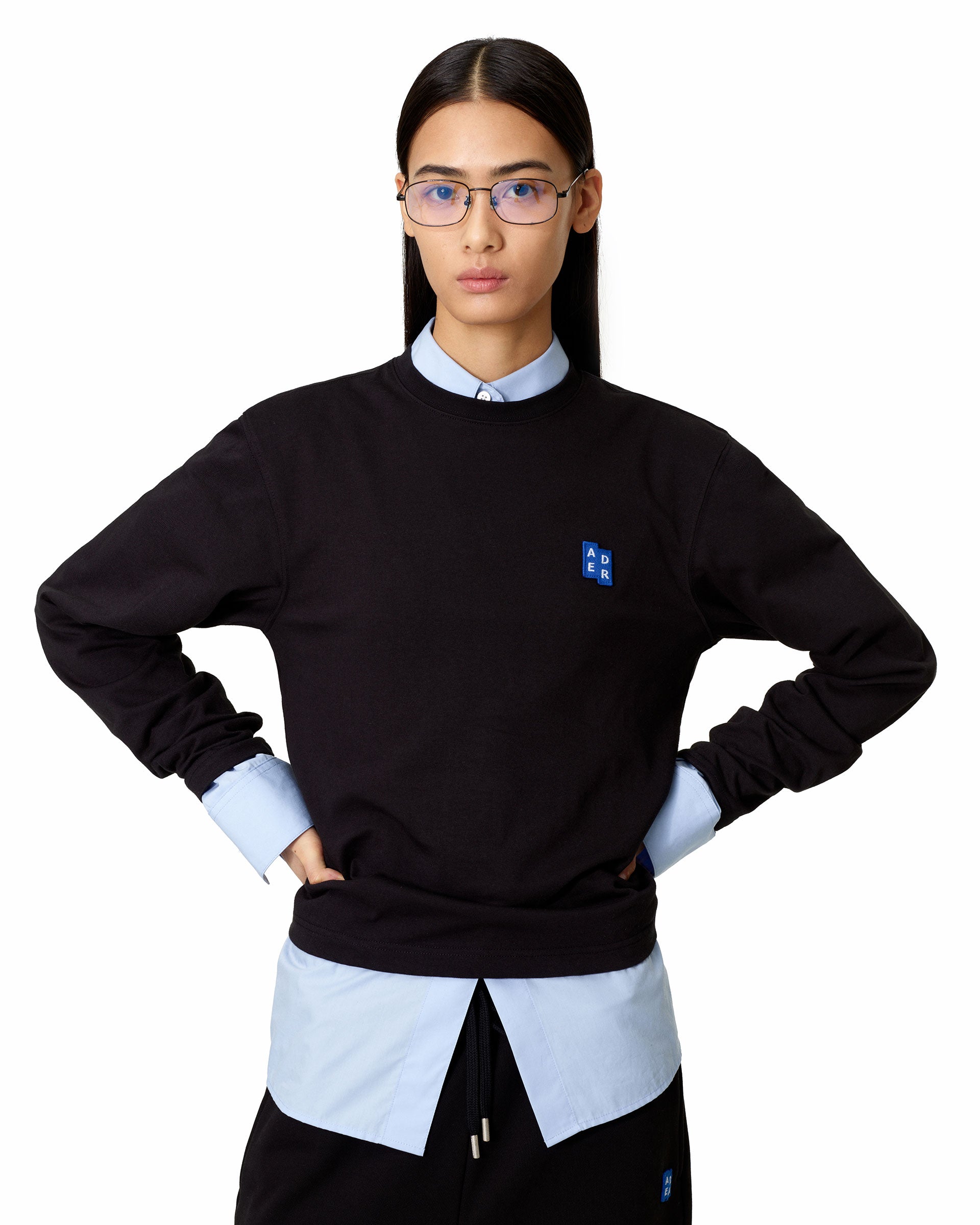 Ader Error - Sig; BL Tag LS t-shirt 01 (Noir) product image 2 | TRAB K-Fashion Australia