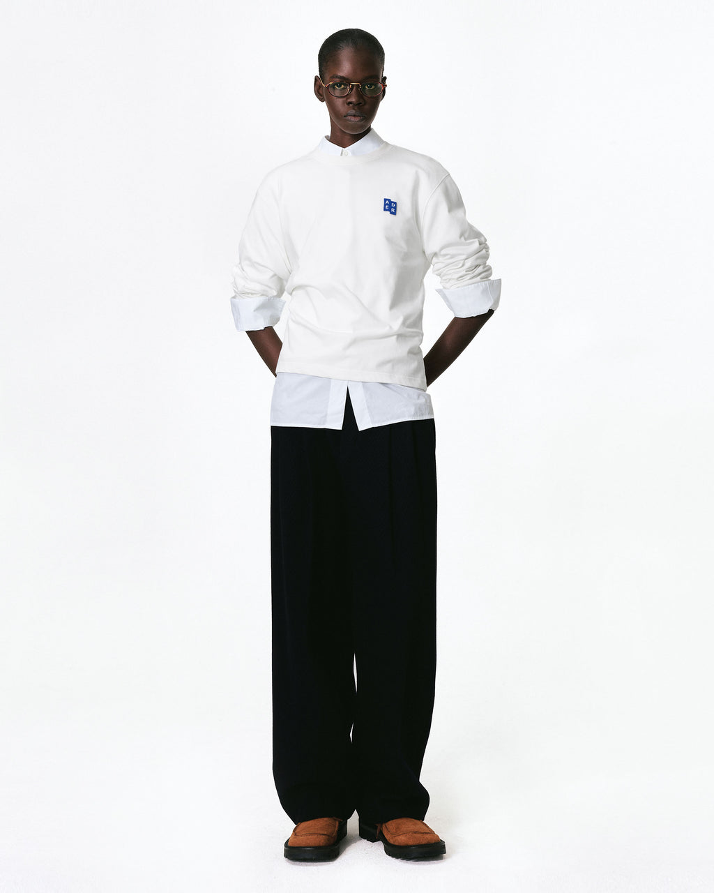 Ader Error - Sig; BL Tag LS t-shirt 01 (Off White) product image 1 | TRAB K-Fashion Australia