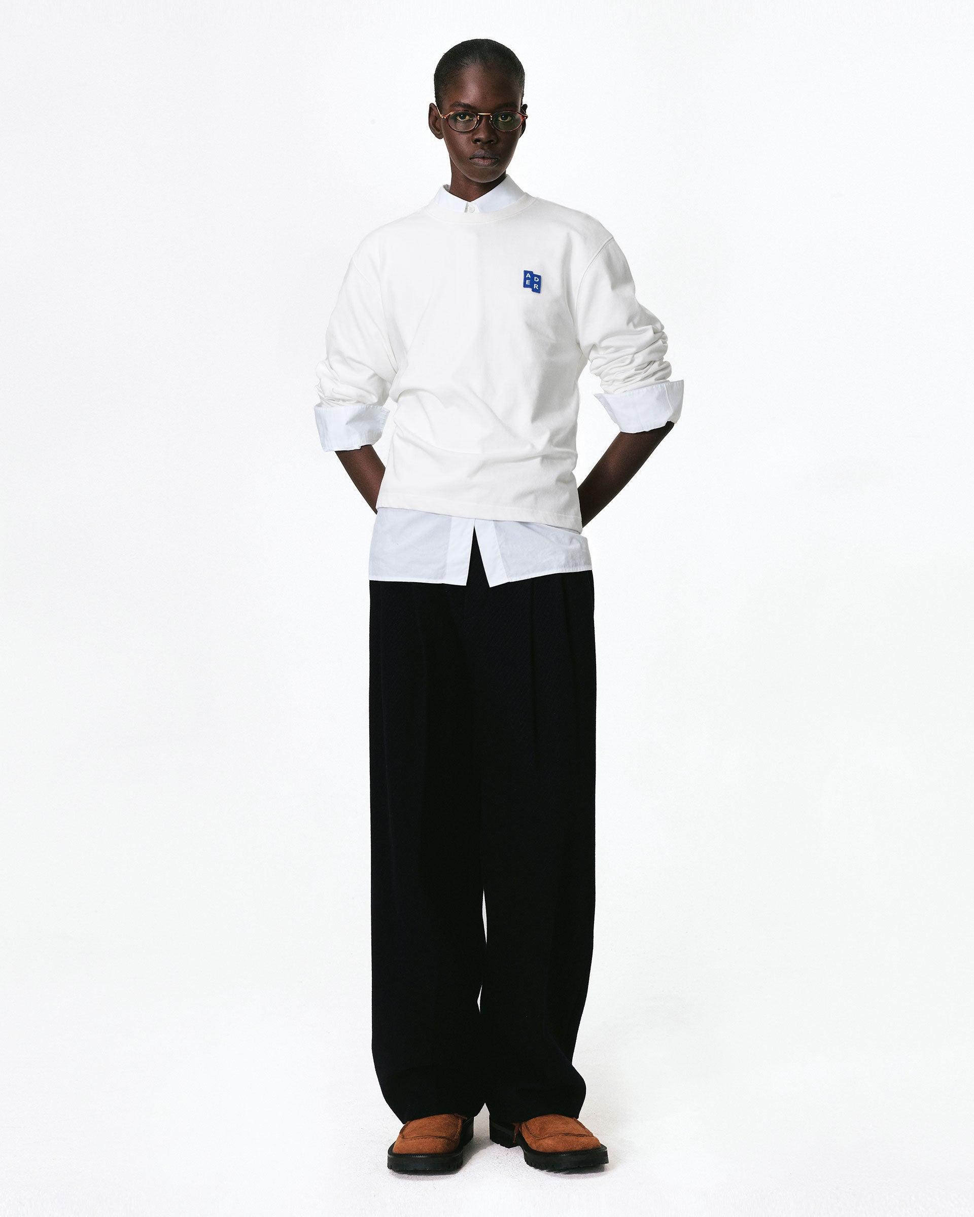 Ader Error - Sig; BL Tag LS t-shirt 01 (Off White) product image 1 | TRAB K-Fashion Australia