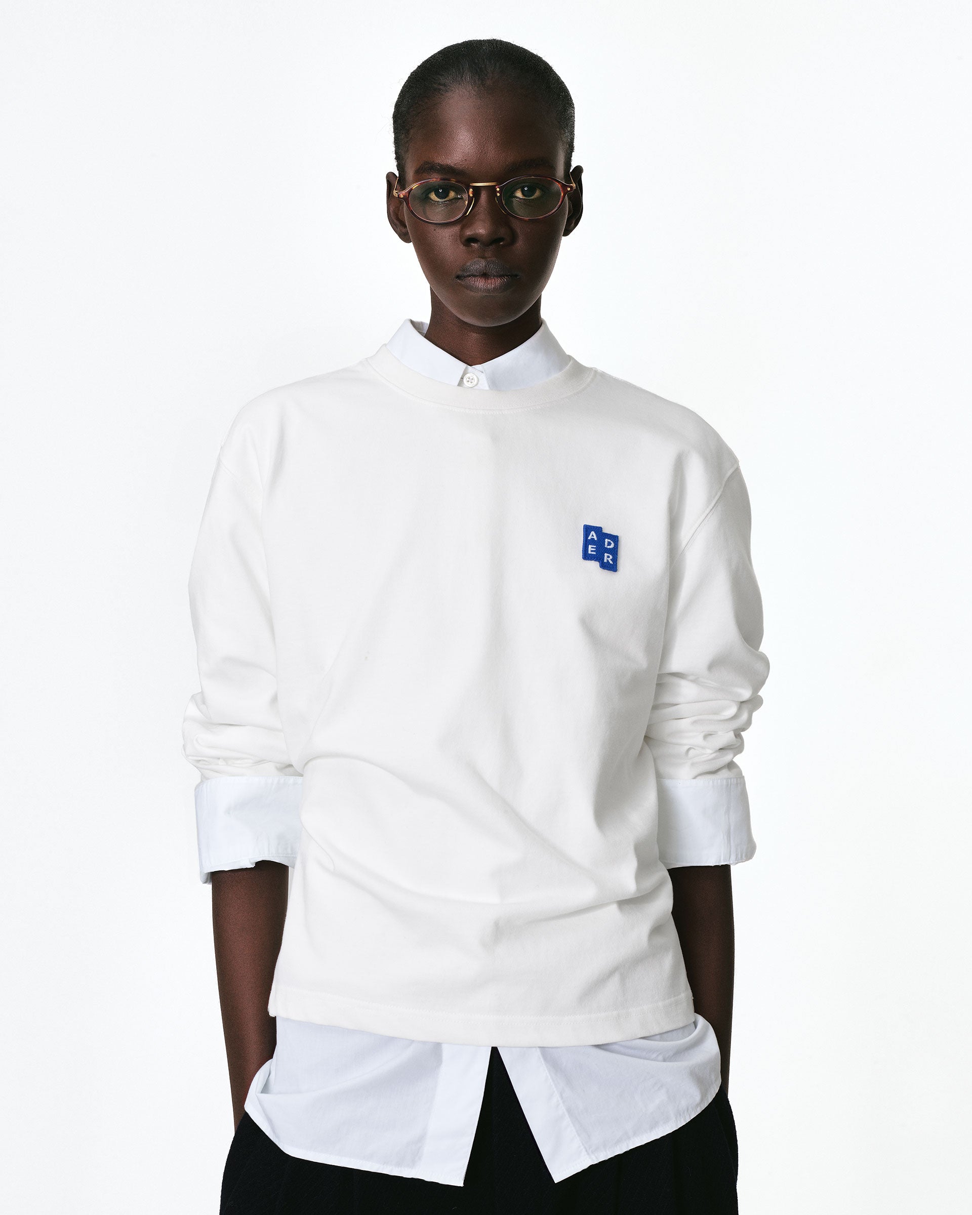 Ader Error - Sig; BL Tag LS t-shirt 01 (Off White) product image 2 | TRAB K-Fashion Australia