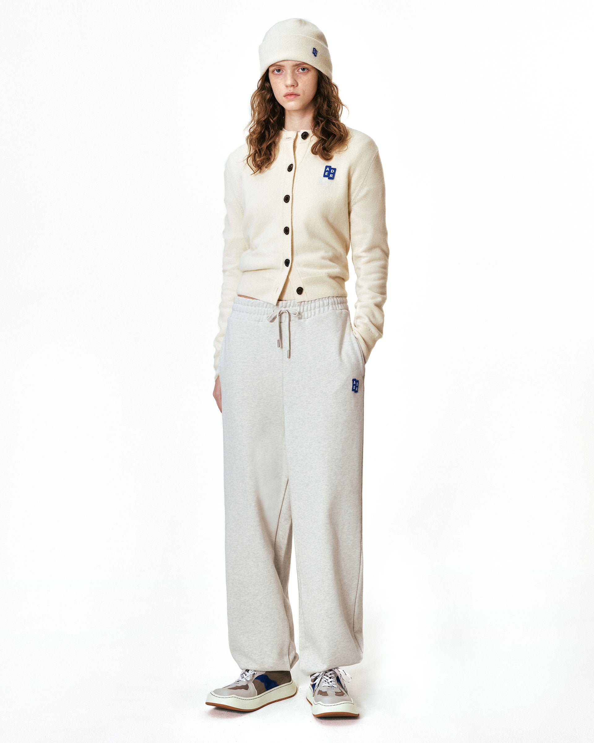 Ader Error - Sig; BL Tag cardigan 02 (Oatmeal) product image 1 | TRAB K-Fashion Australia
