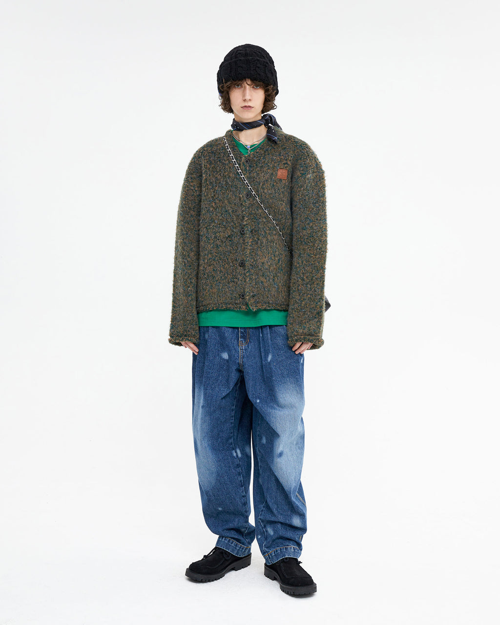 Ader Error - Mingle cardigan (Green) product image 1 | TRAB K-Fashion Australia