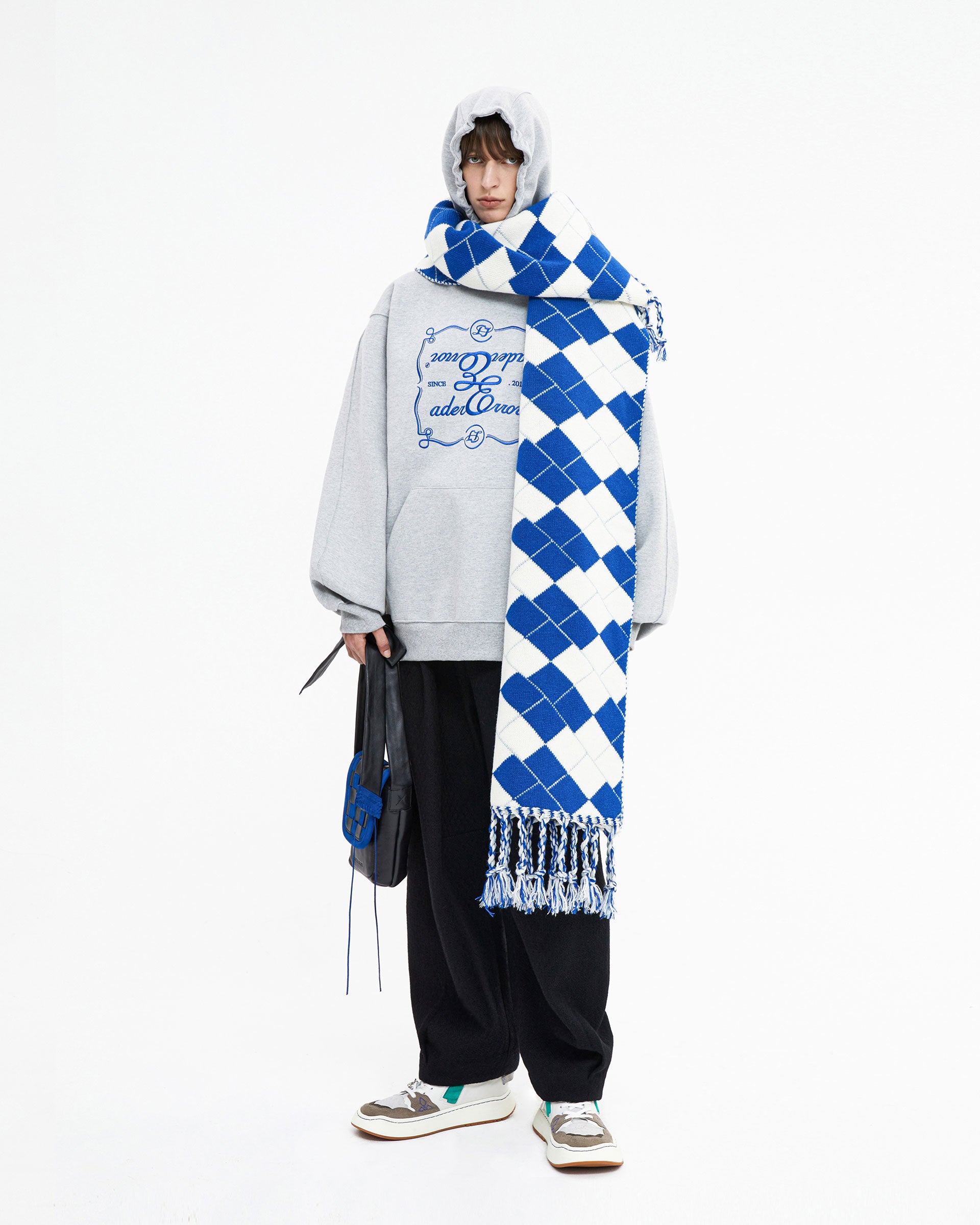 Ader Error - Decal logo hoodie (Grey) product image 1 | TRAB K-Fashion Australia