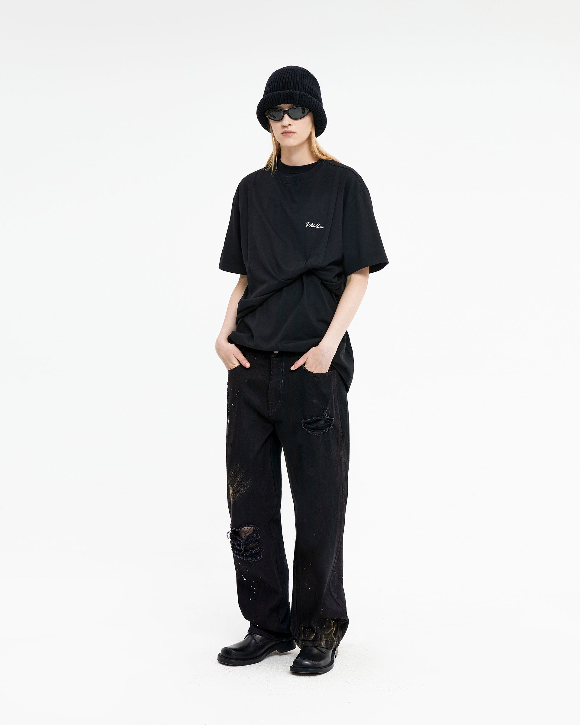 Ader Error - Fluic logo t-shirt (Noir) product image 1 | TRAB K-Fashion Australia