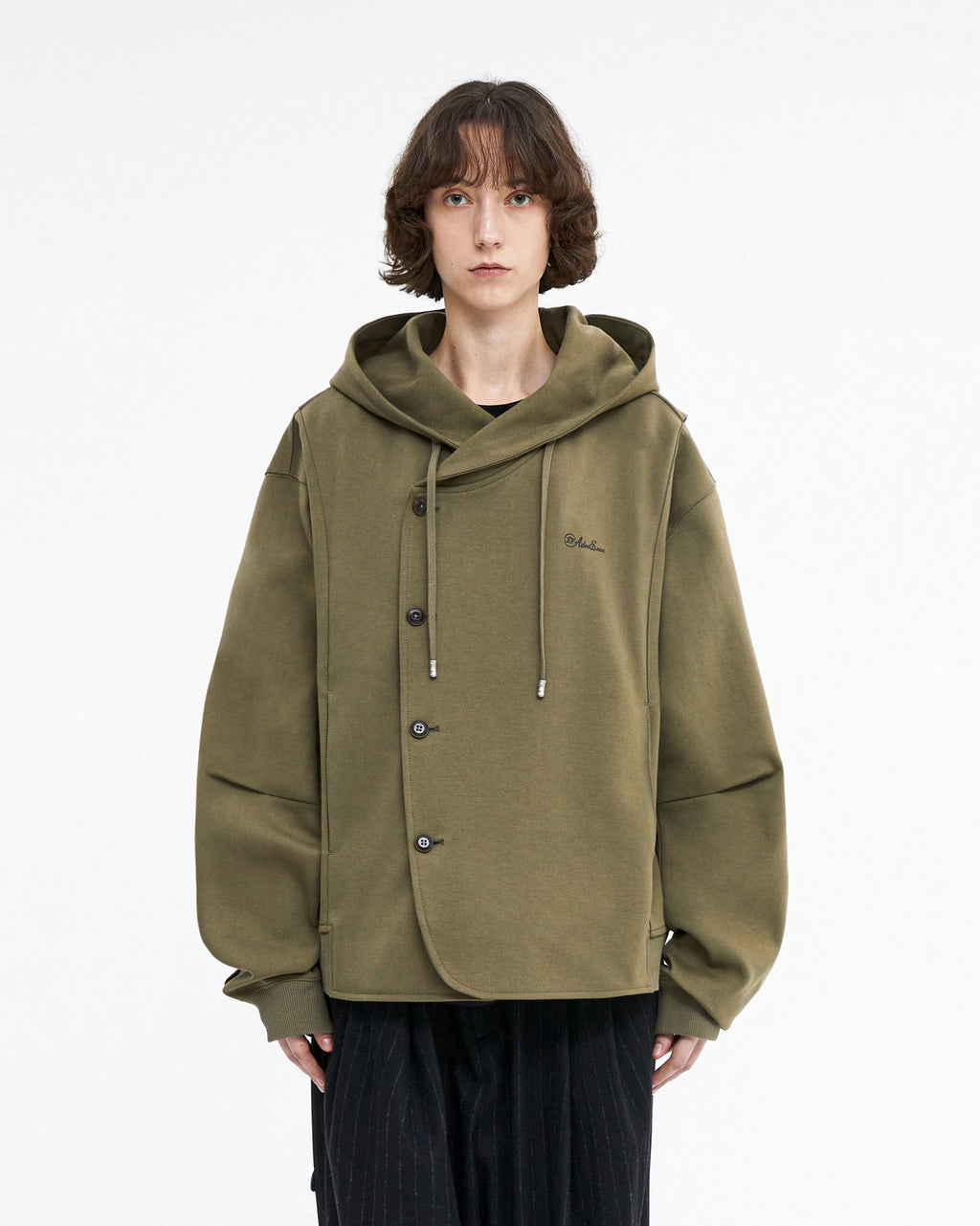 Ader Error - Fluic logo hoodie zip-up (Brown) product image 3 | TRAB K-Fashion Australia