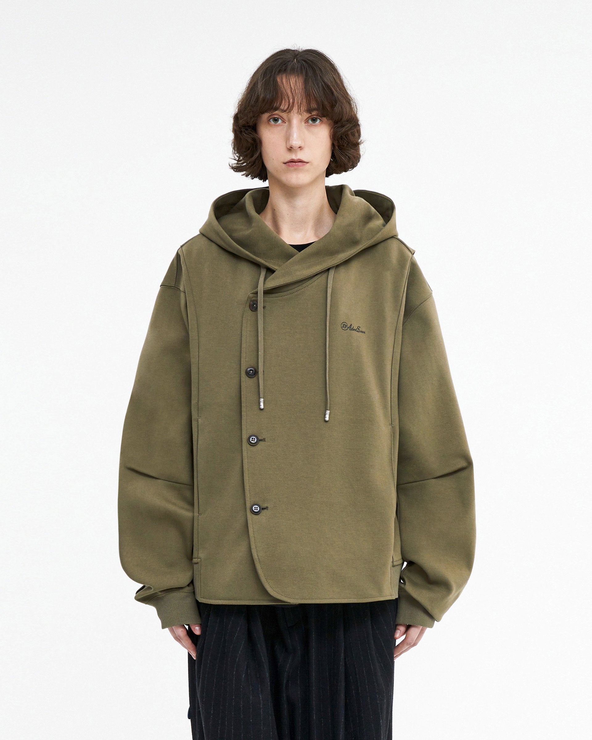 Ader Error - Fluic logo hoodie zip-up (Brown) product image 3 | TRAB K-Fashion Australia