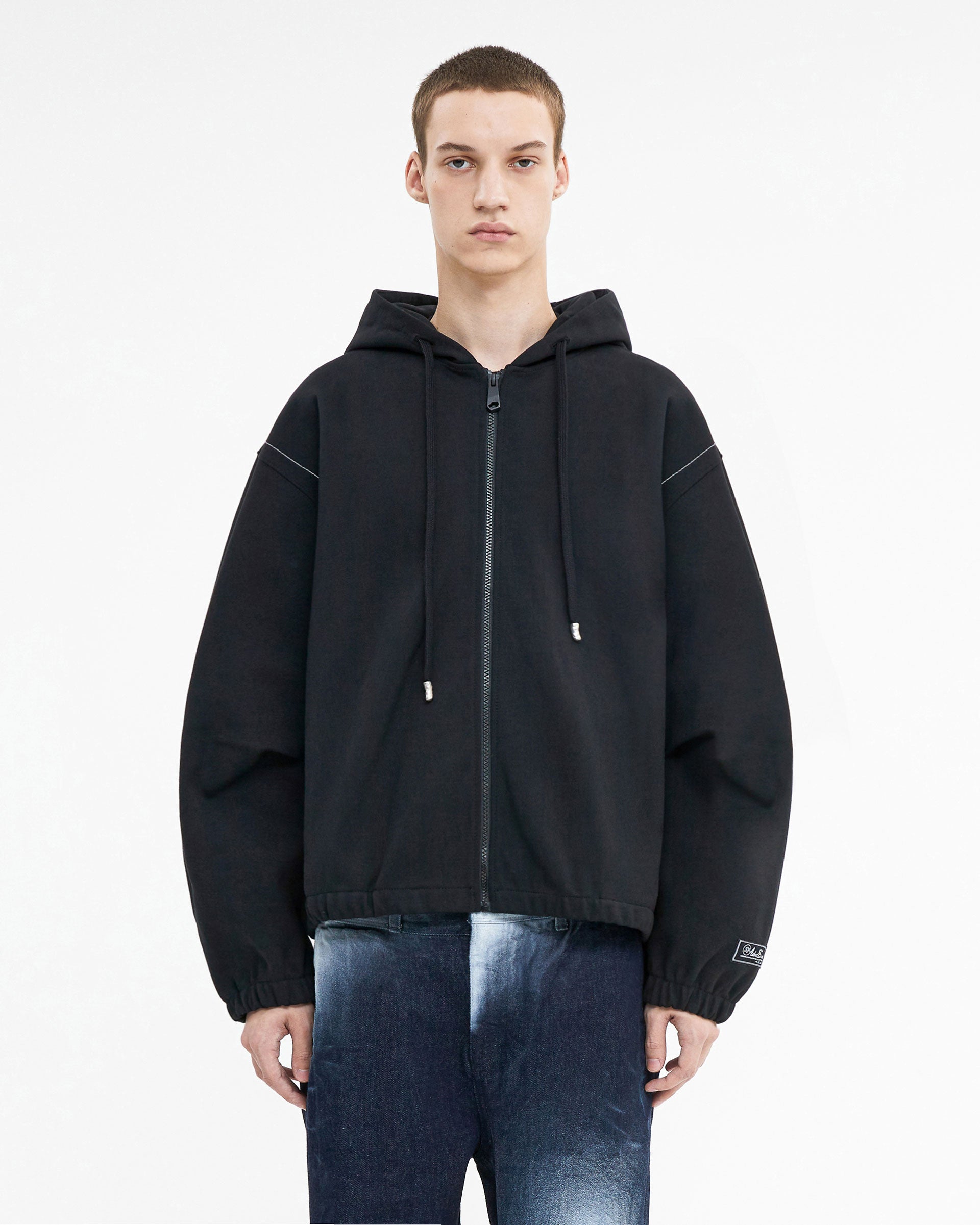 Ader Error - Liner hoodie zip-up (Noir) product image 2 | TRAB K-Fashion Australia