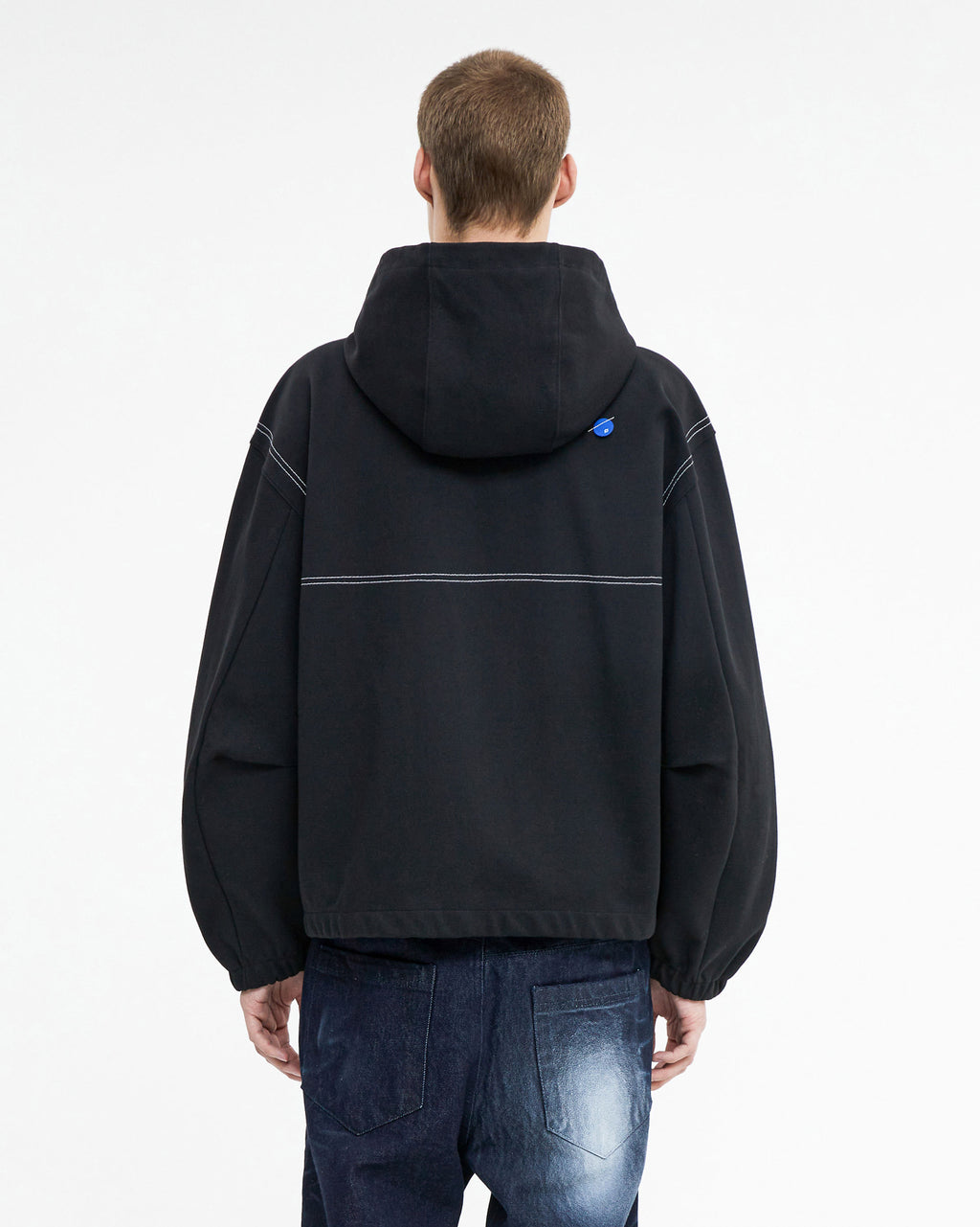 Ader Error - Liner hoodie zip-up (Noir) product image 4 | TRAB K-Fashion Australia