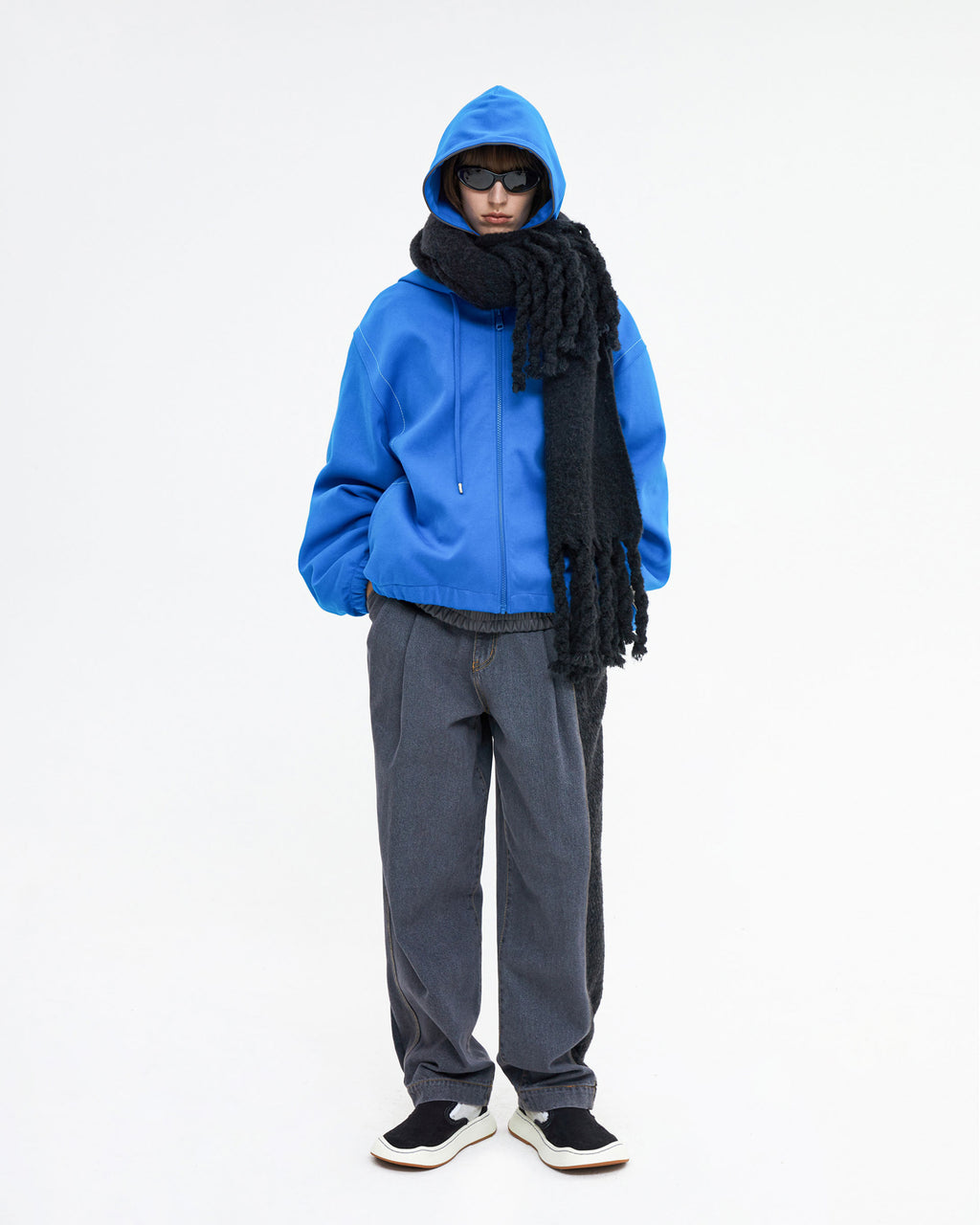 Ader Error - Liner hoodie zip-up (Blue) product image 2 | TRAB K-Fashion Australia