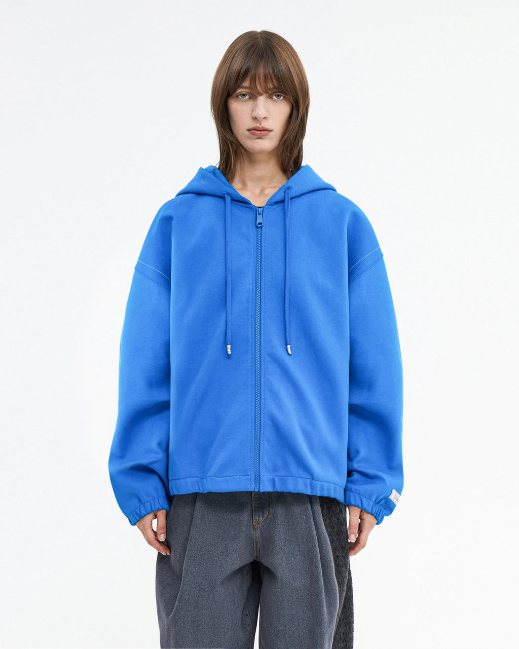 Ader Error - Liner hoodie zip-up (Blue) product image 3 | TRAB K-Fashion Australia