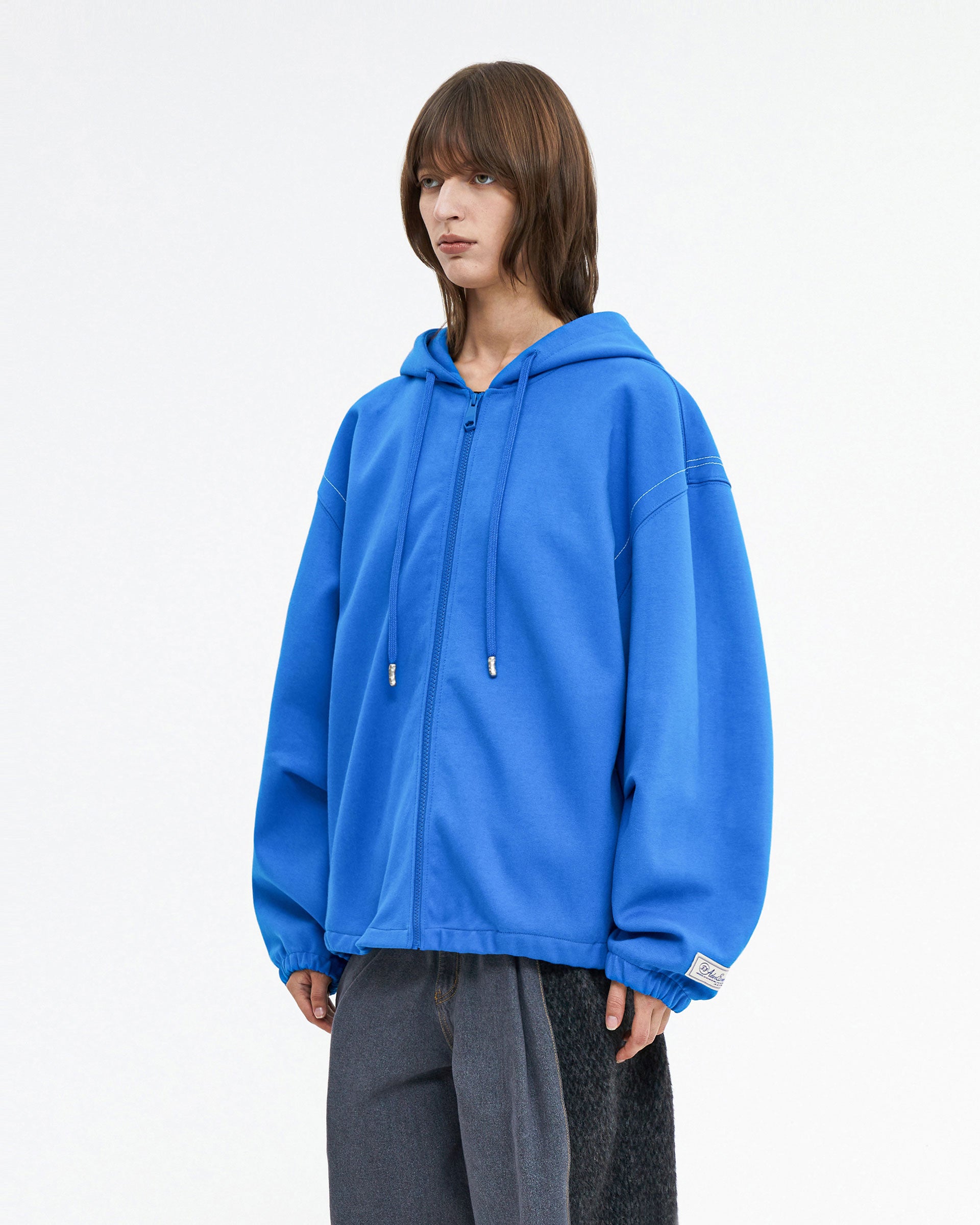 Ader Error - Liner hoodie zip-up (Blue) product image 4 | TRAB K-Fashion Australia