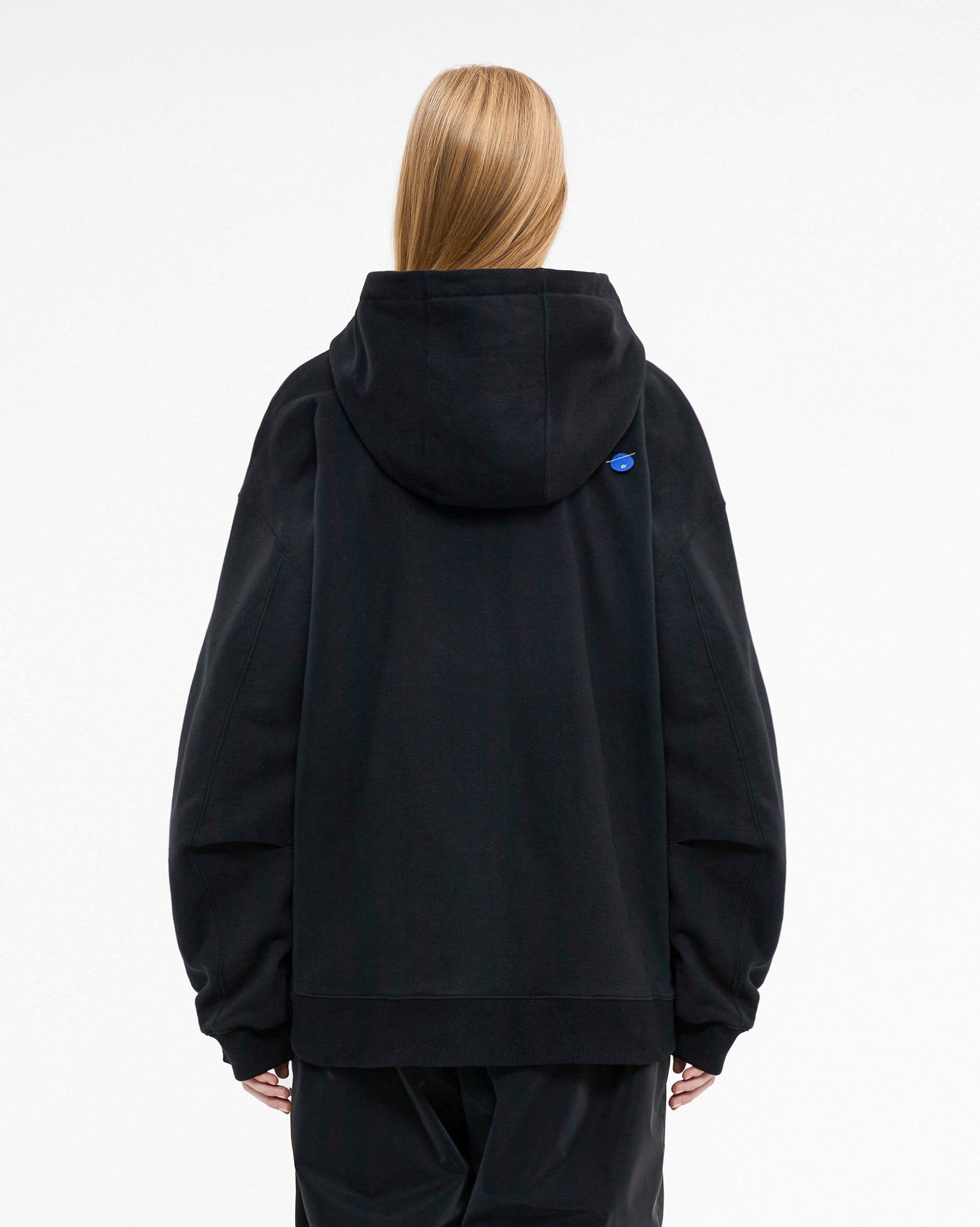 Ader Error - TRS decal hoodie zip-up (Noir) product image 4 | TRAB K-Fashion Australia