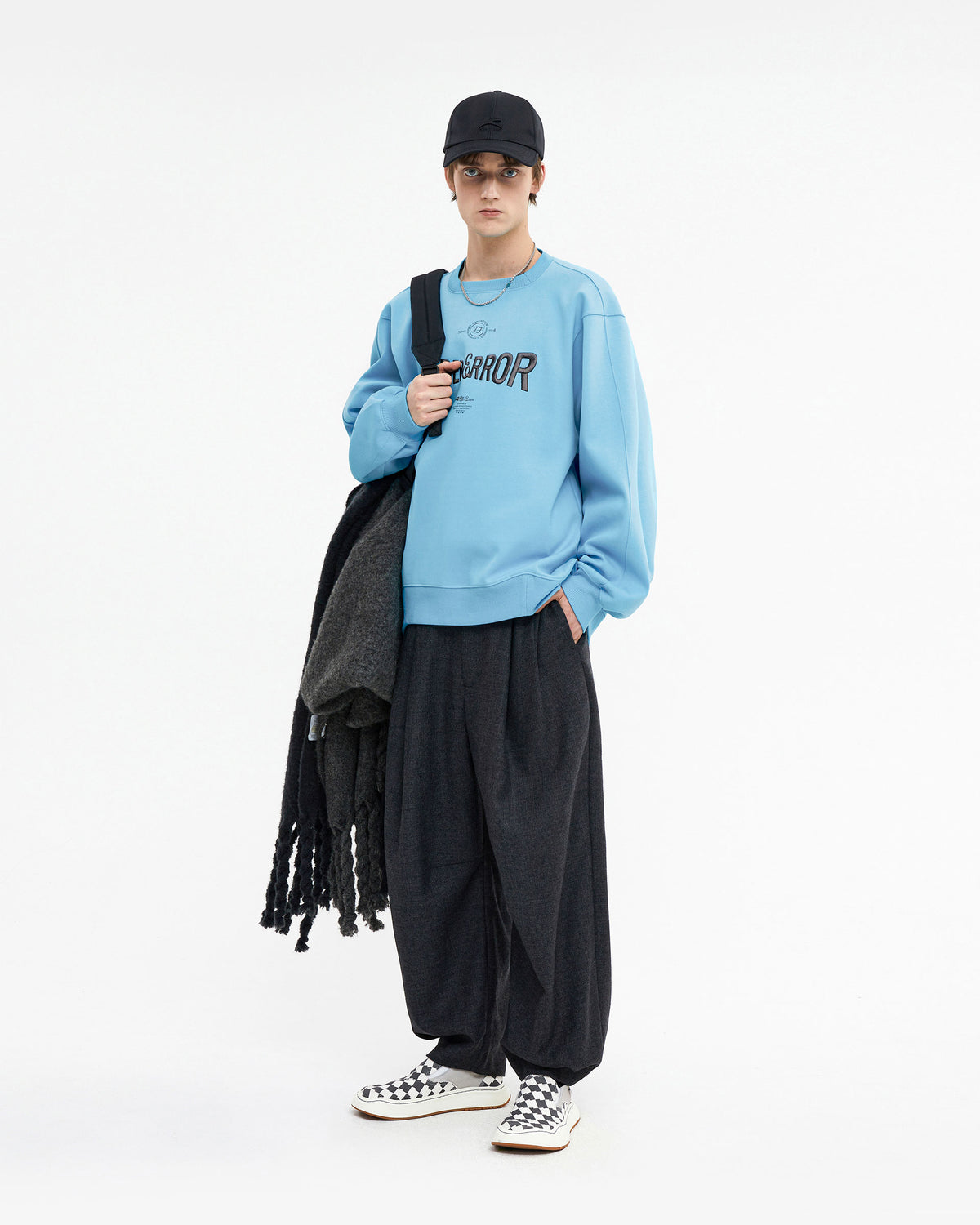 Ader Error - Verif logo sweatshirt (Sky blue) product image 1 | TRAB K-Fashion Australia
