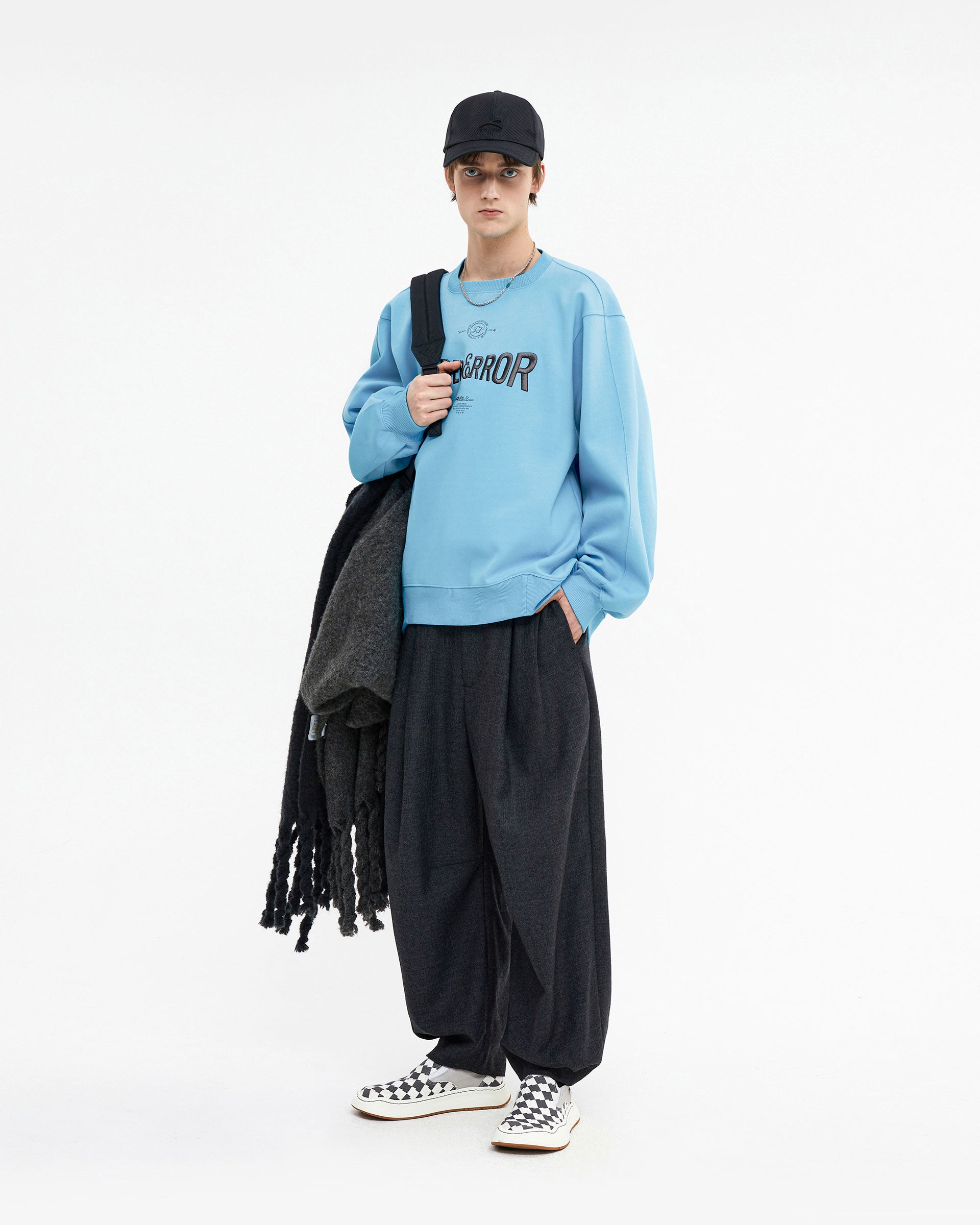 Ader Error - Verif logo sweatshirt (Sky blue) product image 1 | TRAB K-Fashion Australia