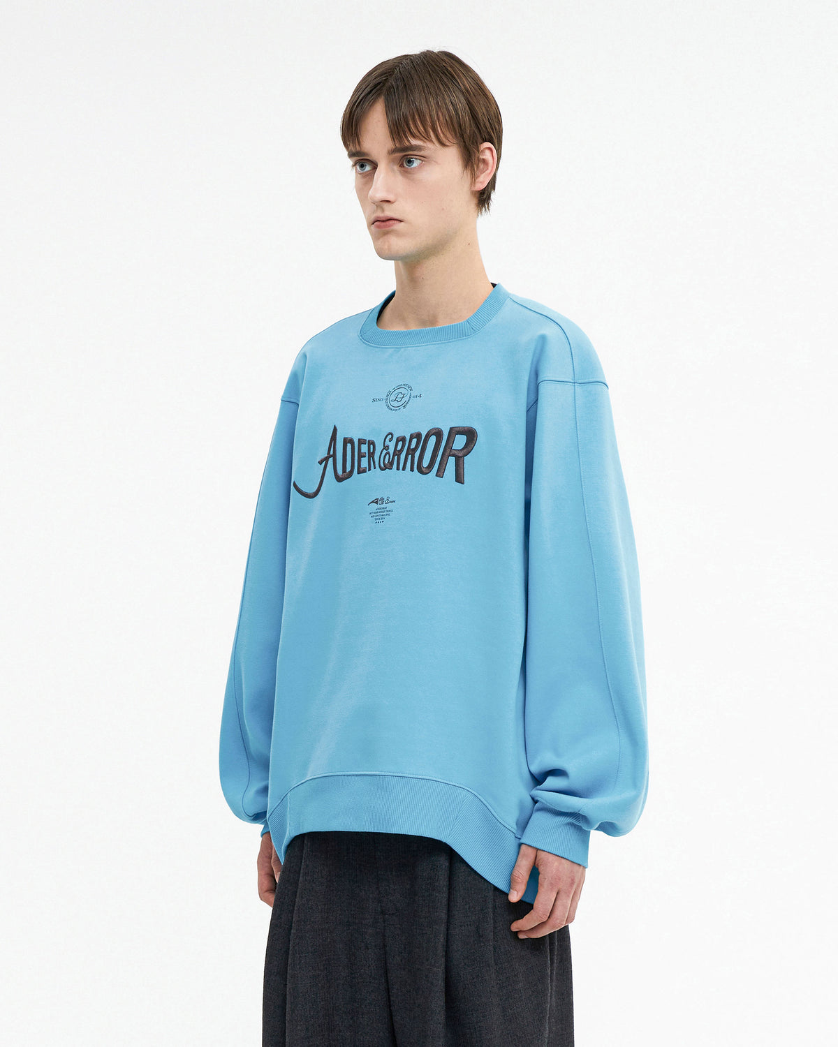 Ader Error - Verif logo sweatshirt (Sky blue) product image 3 | TRAB K-Fashion Australia
