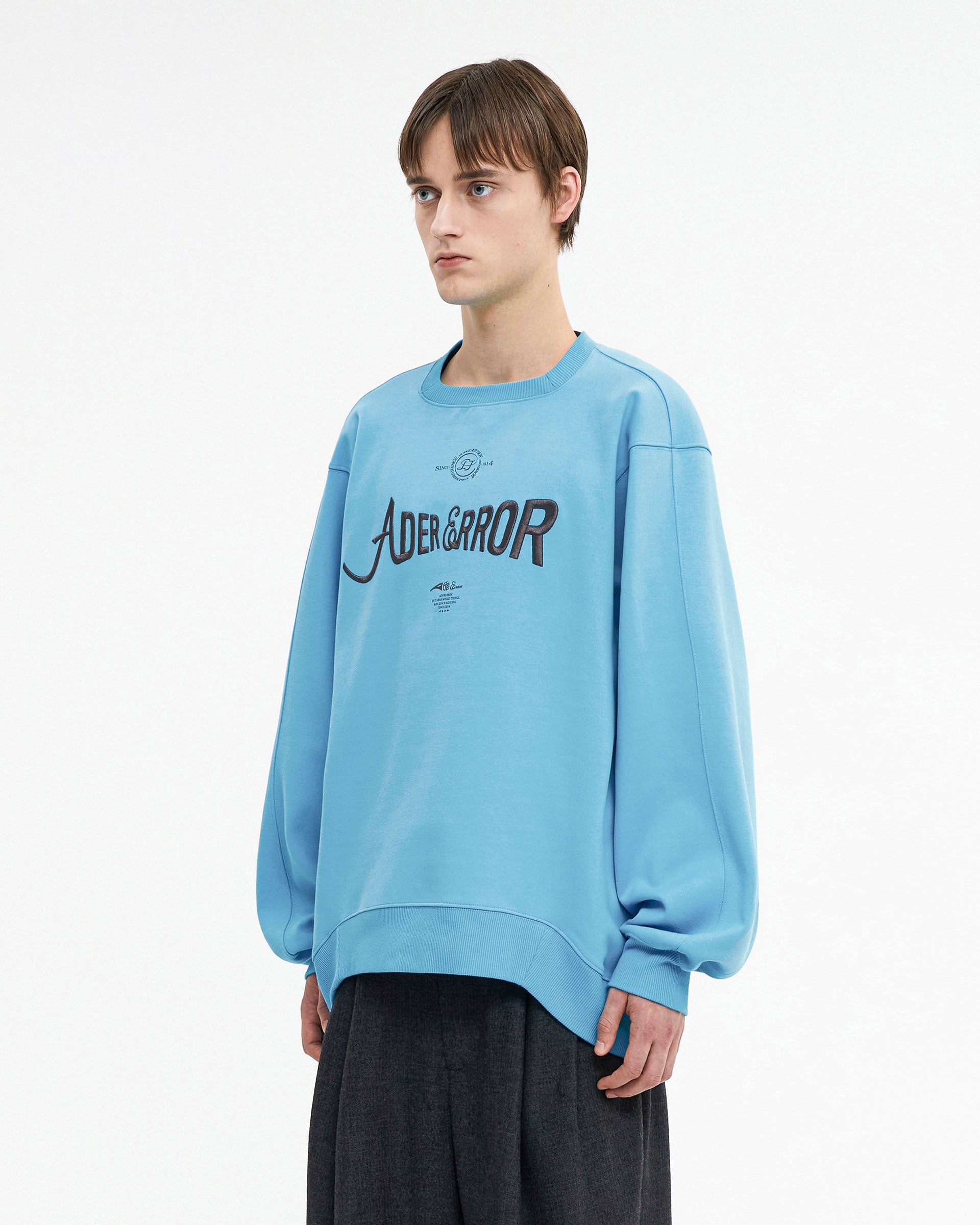 Ader Error - Verif logo sweatshirt (Sky blue) product image 3 | TRAB K-Fashion Australia