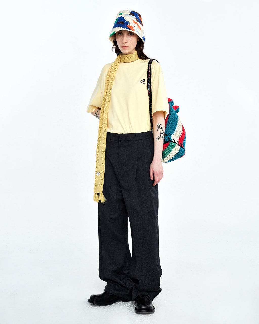 Ader Error - A-peec logo t-shirt (Yellow) product image 1 | TRAB K-Fashion Australia