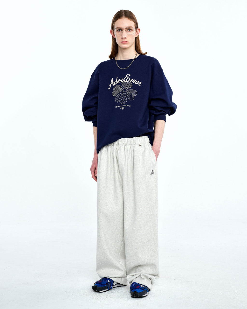 Ader Error - Tever logo sweatshirt (Navy) product image 1 | TRAB K-Fashion Australia