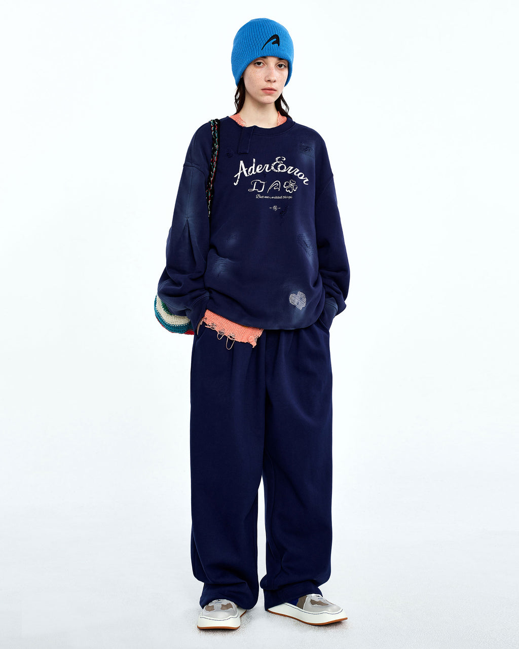 Ader Error - Sollec sweatshirt (Navy) product image 1 | TRAB K-Fashion Australia
