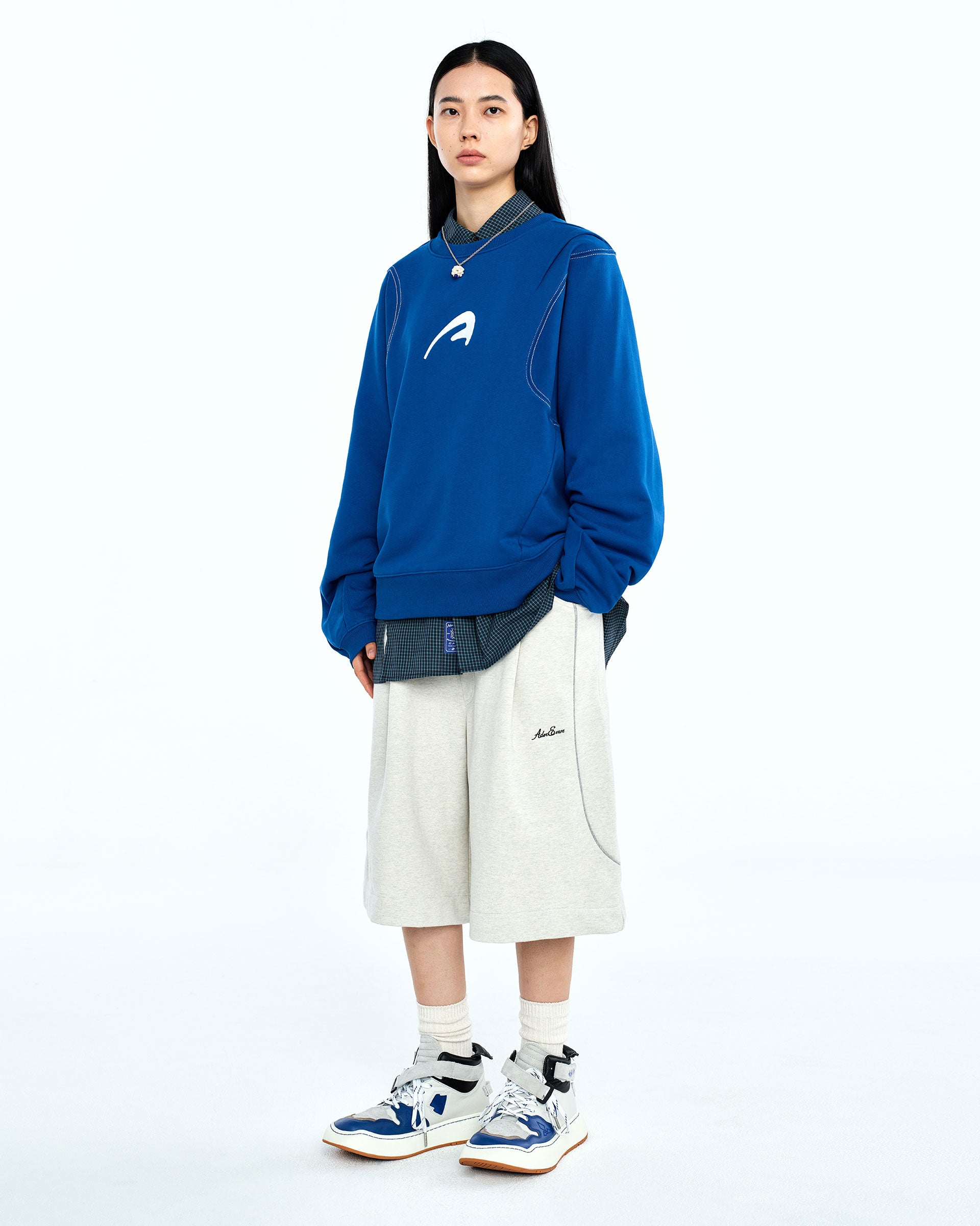 Ader Error - A-peec logo sweatshirt (Z-Blue) product image 1 | TRAB K-Fashion Australia