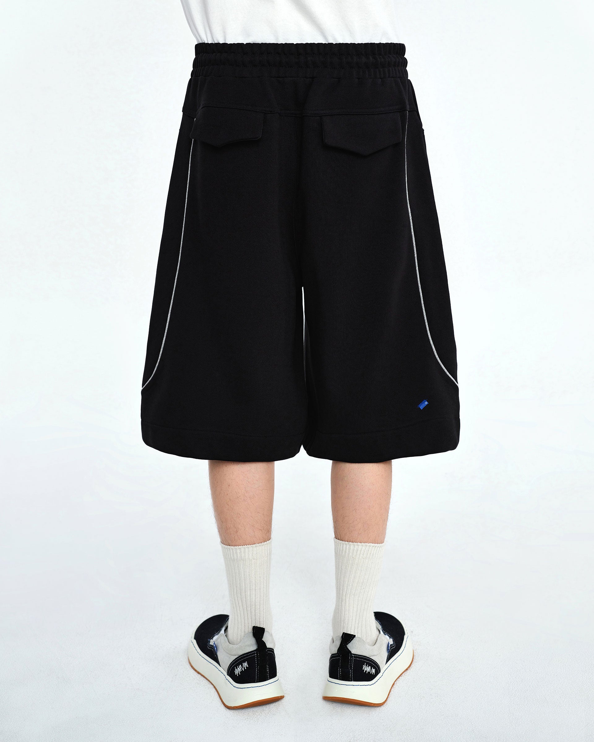 Ader Error - Tever logo sweatshorts (Noir) product image 4 | TRAB K-Fashion Australia
