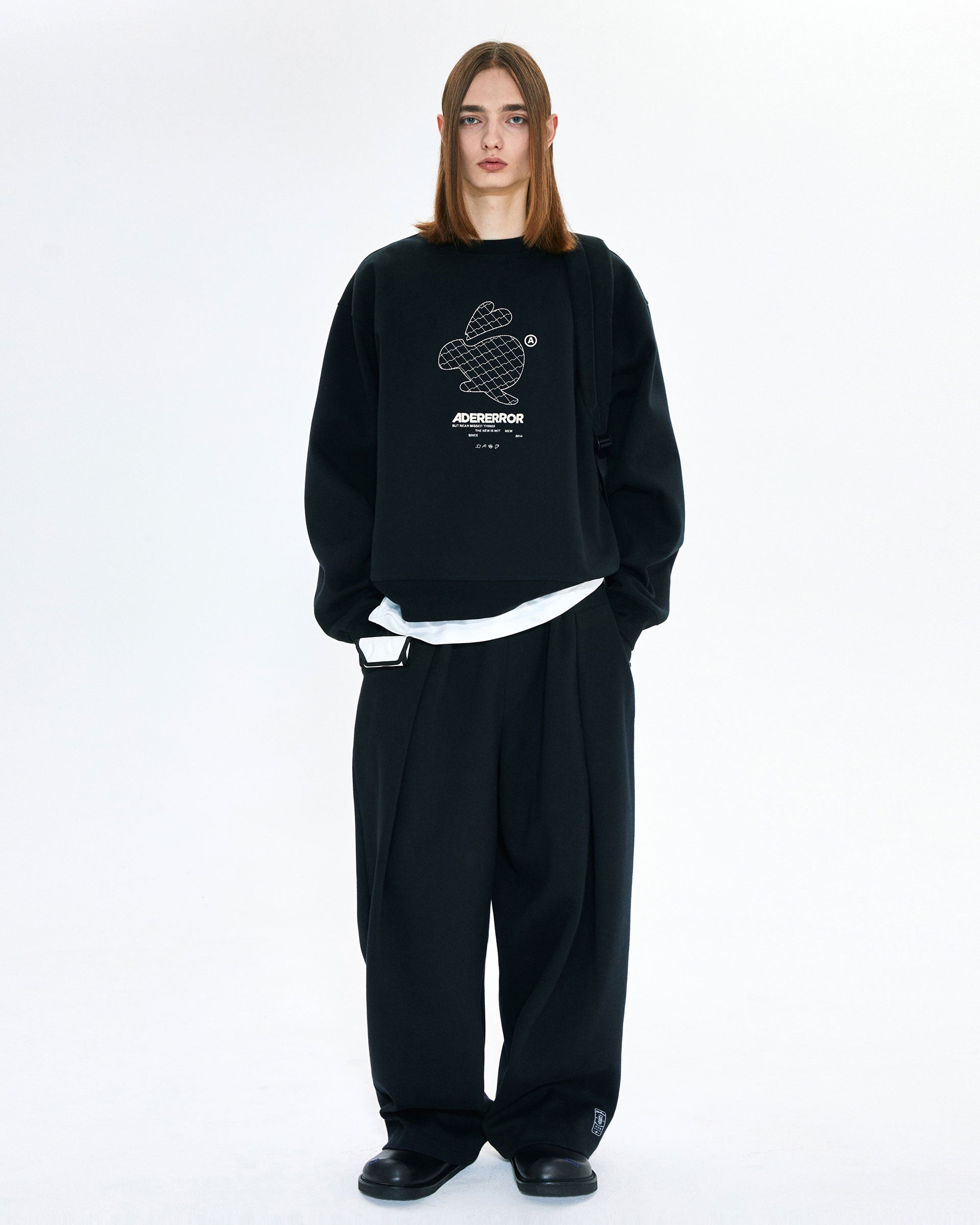 Ader Error - Twinny logo sweatpants (Noir) product image 1 | TRAB K-Fashion Australia