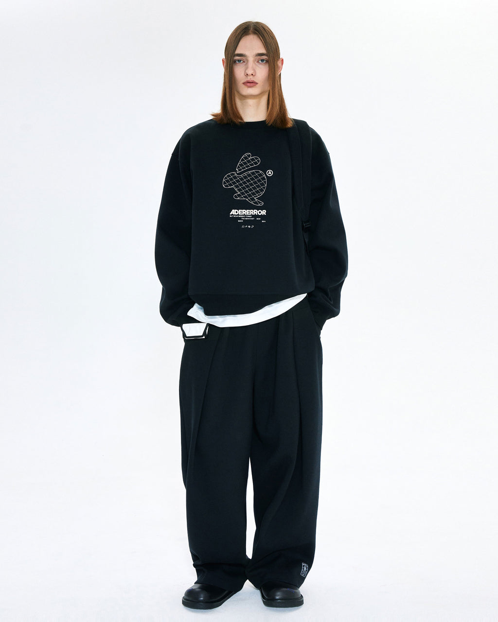 Ader Error - Twinny logo sweatpants (Noir) product image 1 | TRAB K-Fashion Australia