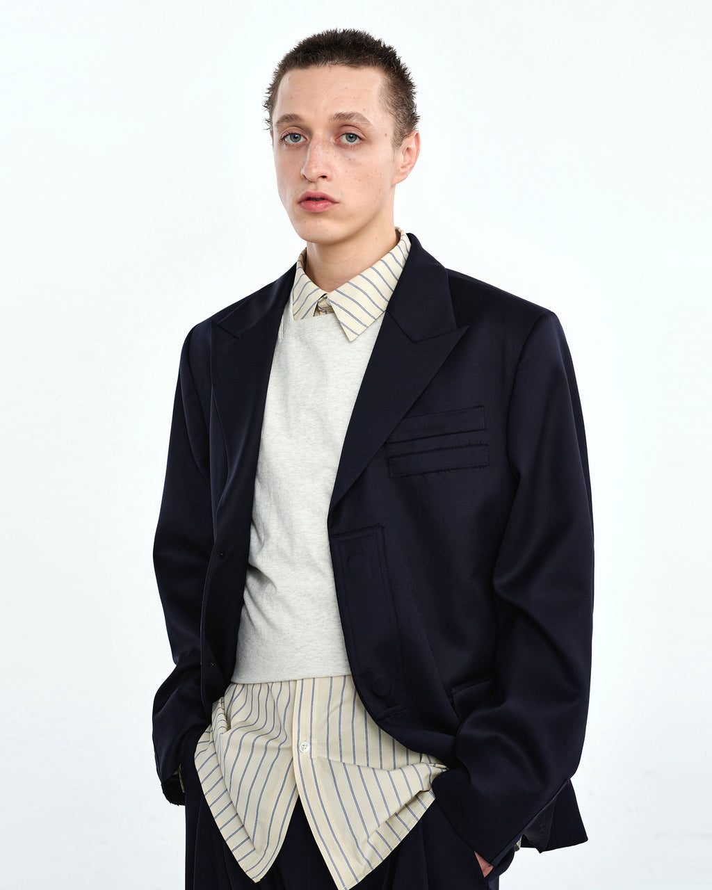 Ader Error - Bid blazer (Navy) product image 4 | TRAB K-Fashion Australia