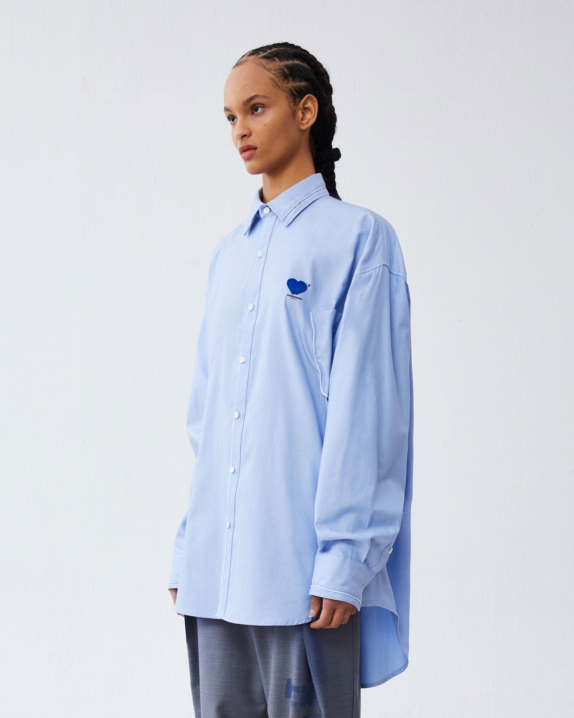 Ader Error - Twin heart logo shirt (Sky blue) product image 3 | TRAB K-Fashion Australia