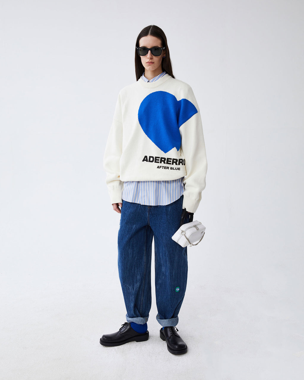 Ader Error - Twin heart logo knit (Ivory) product image 1 | TRAB K-Fashion Australia