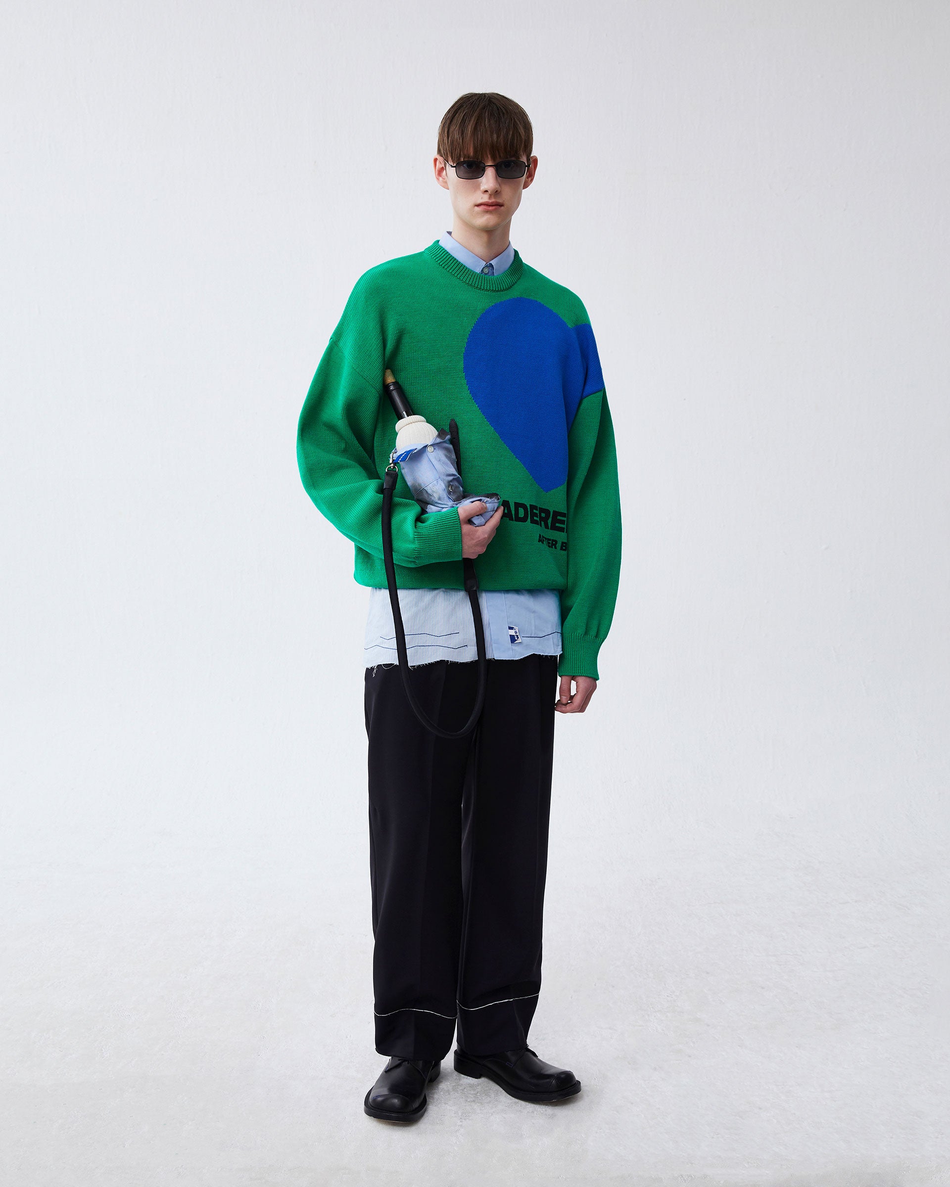 Ader Error - Twin heart logo knit (Green) product image 1 | TRAB K-Fashion Australia
