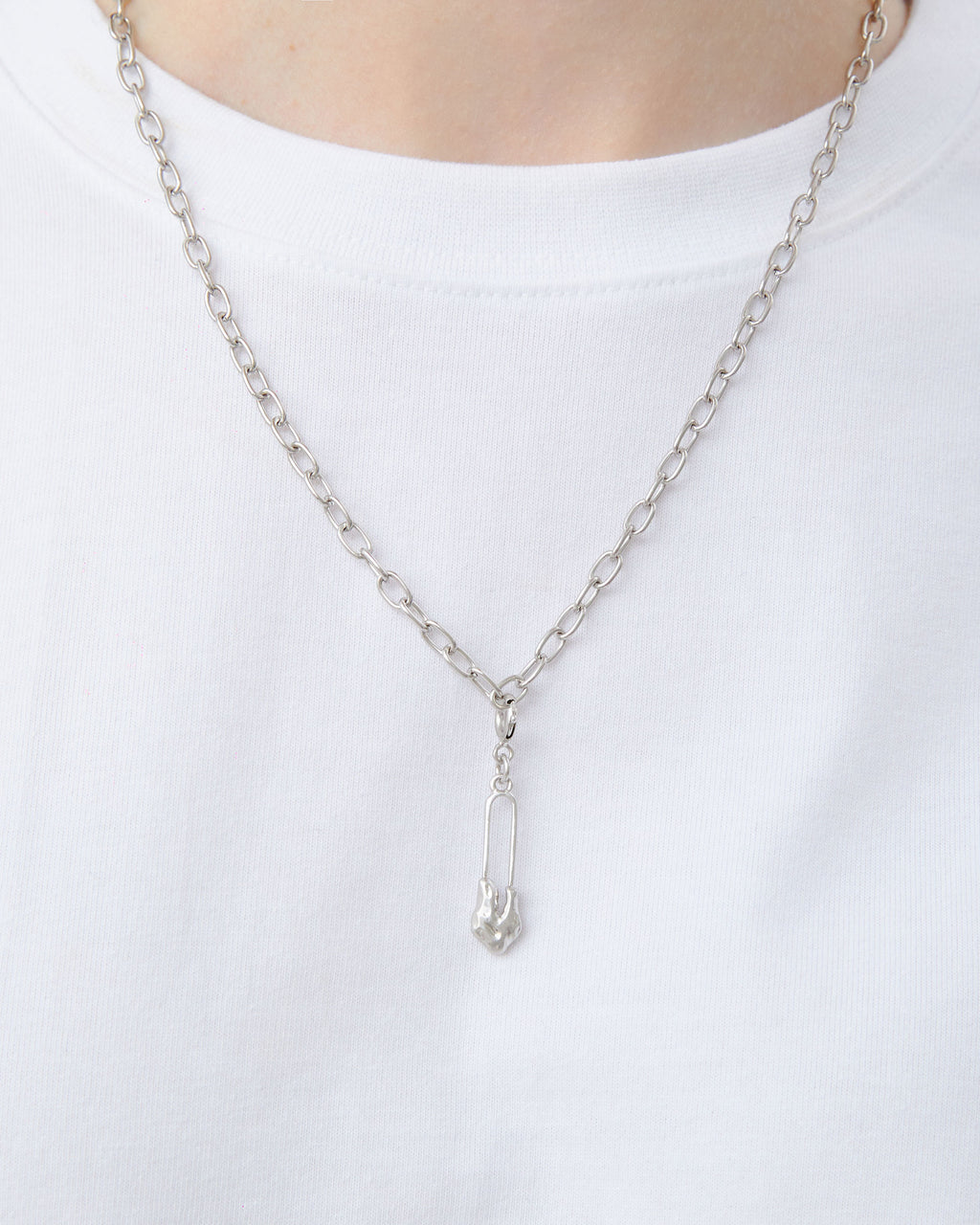Ader Error - Destroyed pin silver charm (Silver) product image 4 | TRAB K-Fashion Australia