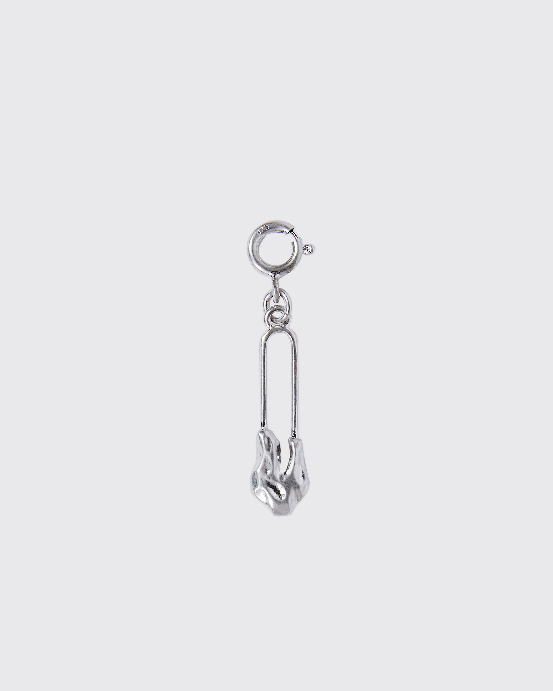 Ader Error - Destroyed pin silver charm (Silver) product image 1 | TRAB K-Fashion Australia