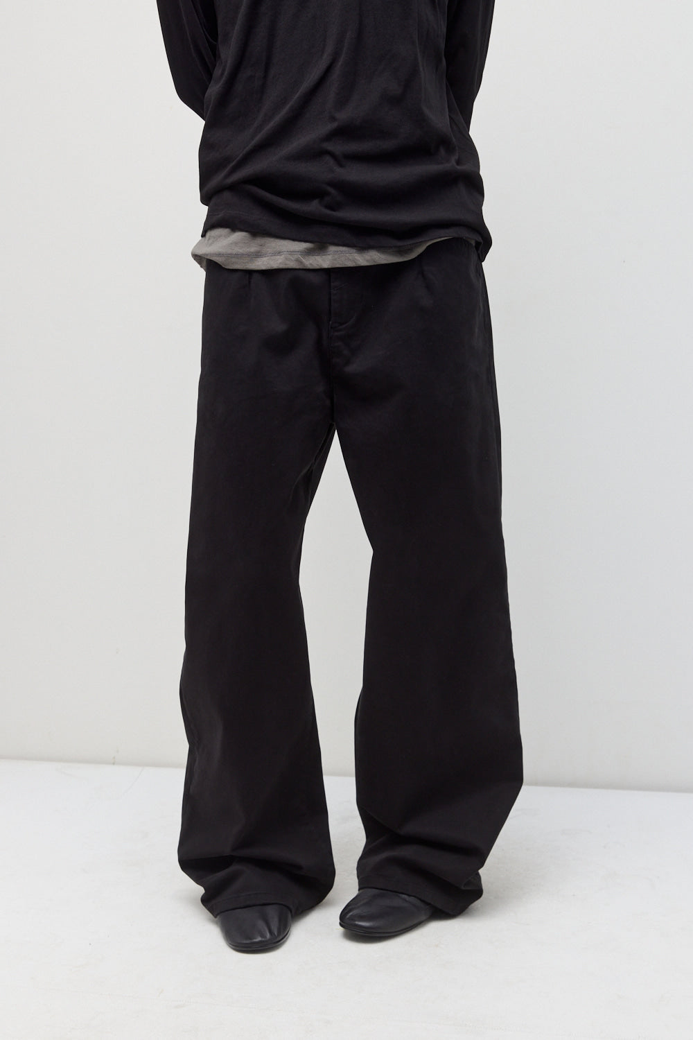 Hatchingroom - Flare Work Trousers Moleskin (Washed Black) product image 9 | TRAB K-Fashion Australia