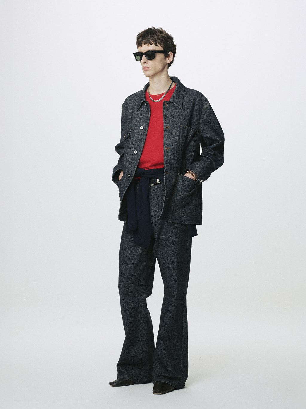 Tonywack - Wool Denim Chore Jacket Italian Fabric (Dark Indigo) product image 3 | TRAB K-Fashion Australia