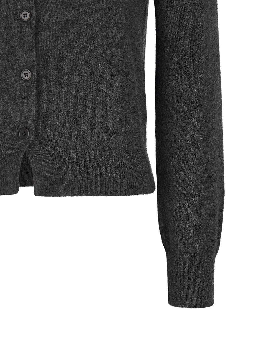 Amomento - Cashmere Crewneck Cardigan (Melange Grey) product image 8 | TRAB K-Fashion Australia