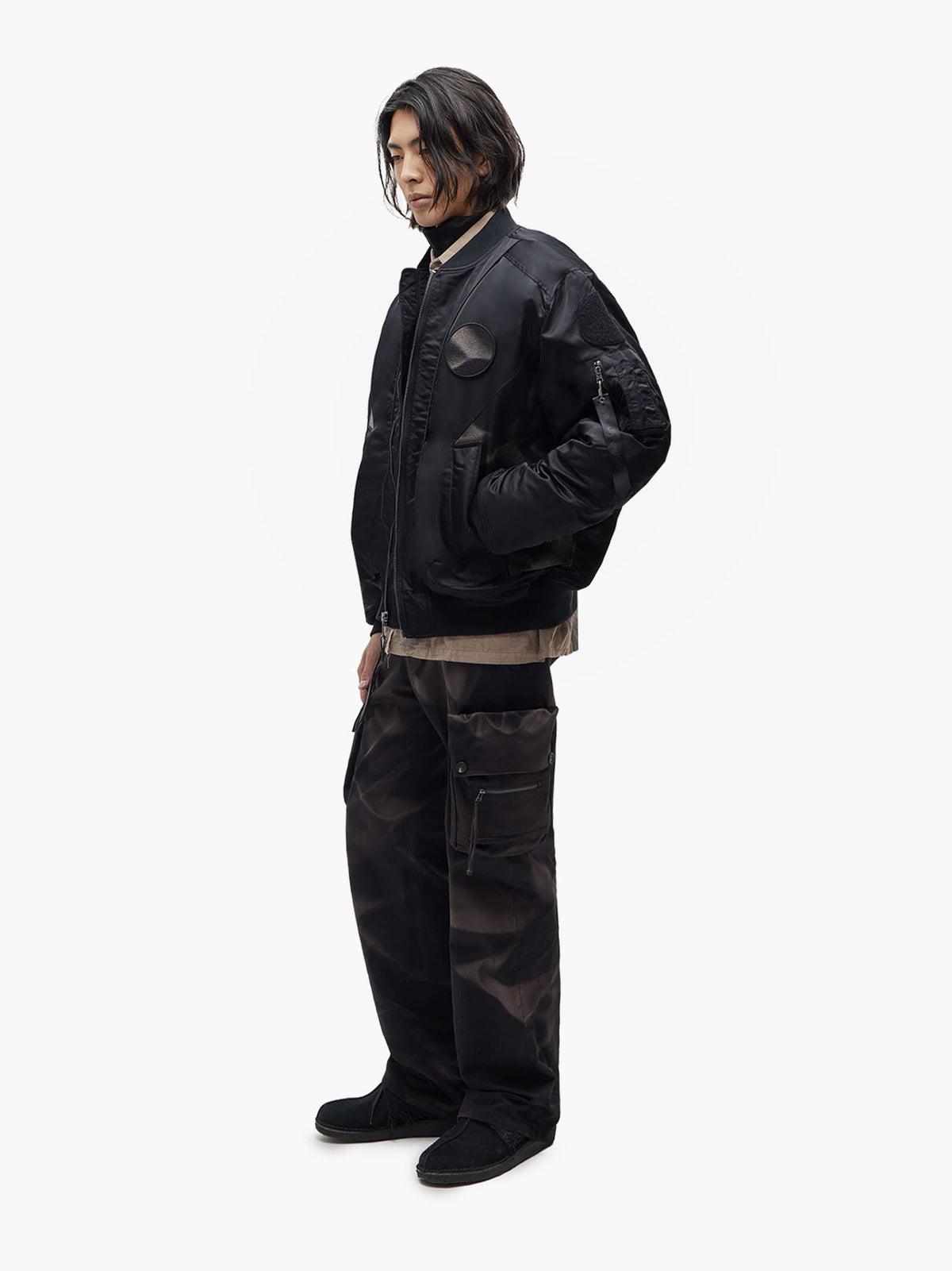 Jiyong Kim - Sun-Bleached Flight Jacket (Black) product image 1 | TRAB K-Fashion Australia