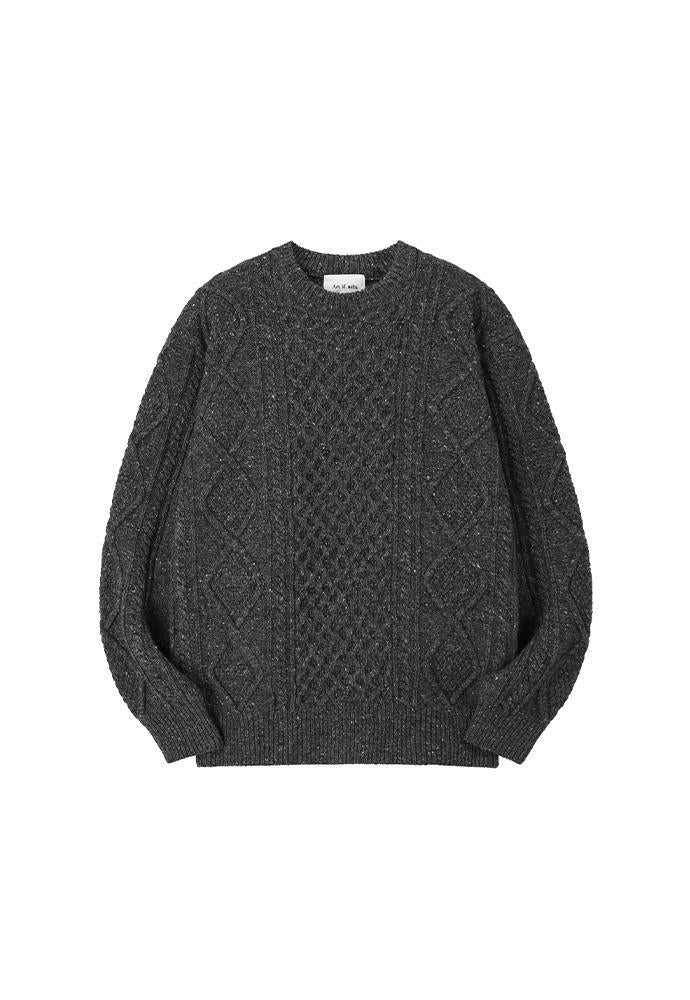 Art if acts - Fisherman Cable Sweater (Charcoal) product image 7 | TRAB K-Fashion Australia
