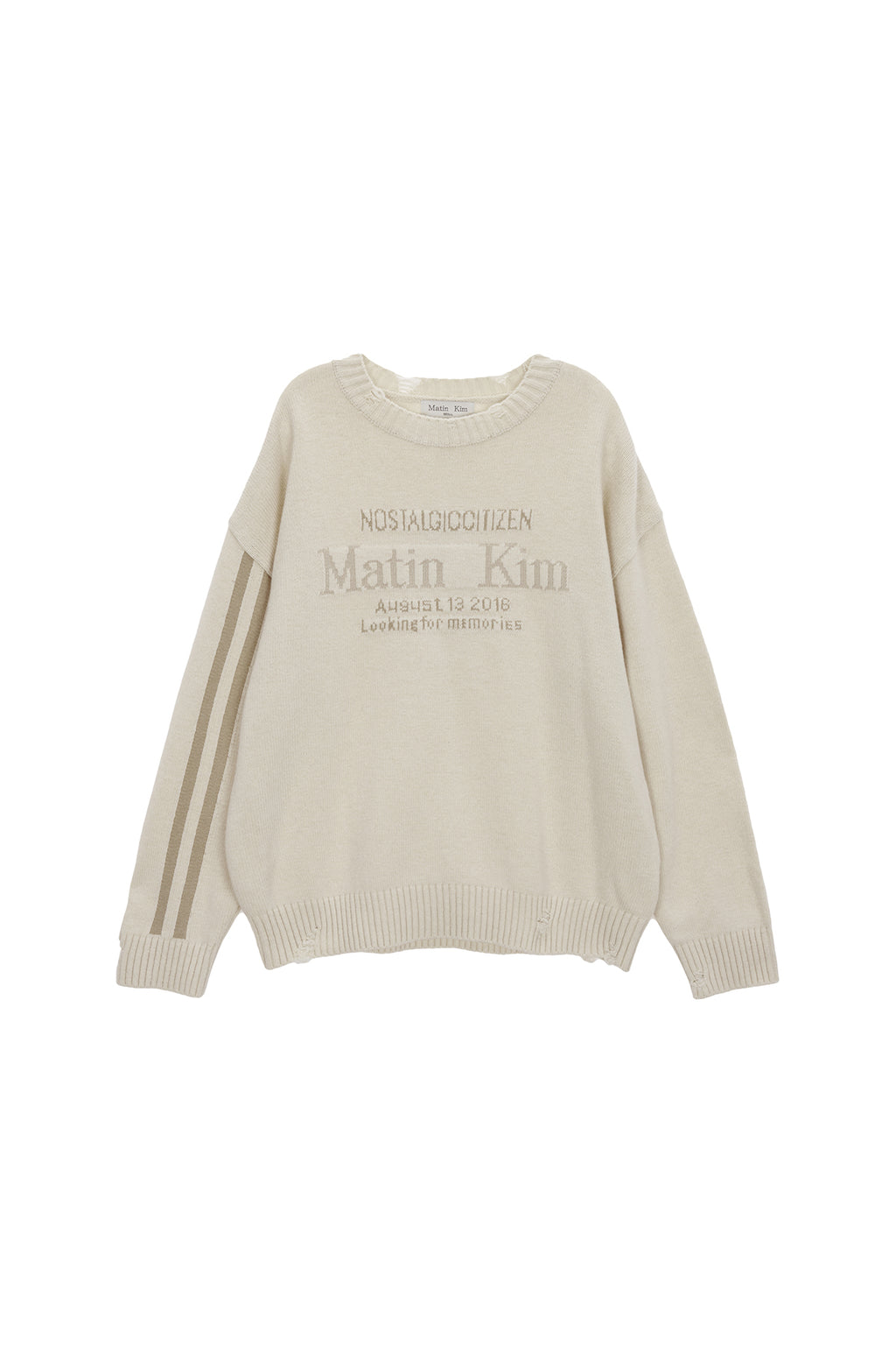 Matin Kim - Matin Sleeve Line Knit Pullover (Brown) product image 12 | TRAB K-Fashion Australia