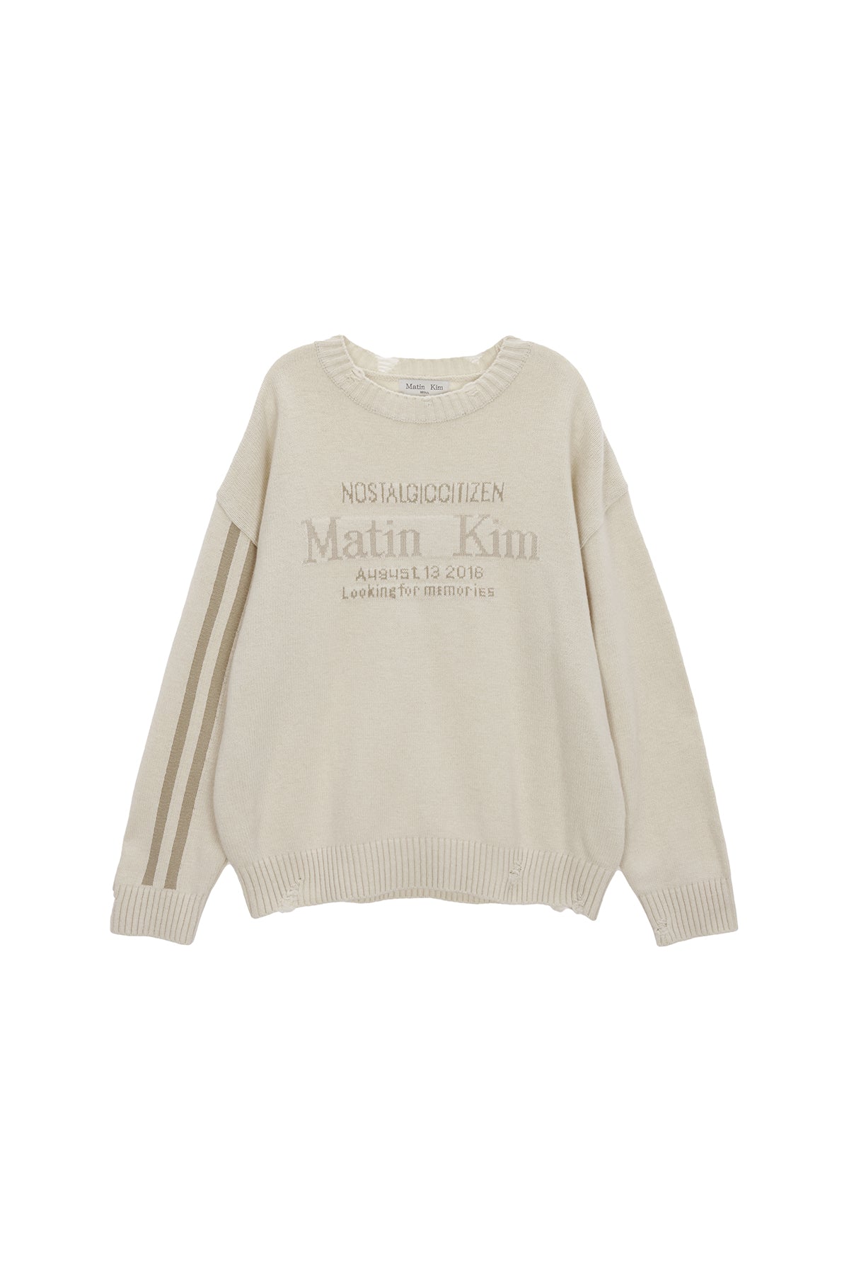 Matin Kim - Matin Sleeve Line Knit Pullover (Brown) product image 12 | TRAB K-Fashion Australia