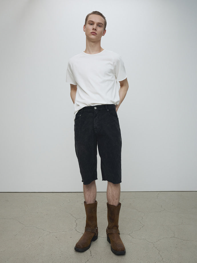 Tonywack - Raw-Hem Overdye Corduroy Shorts (Carbon Pigment) product image 4 | TRAB K-Fashion Australia