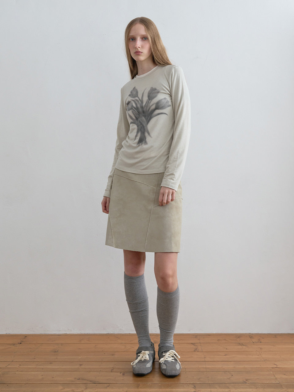 Kijun - Romantic Jersey Top Sage product image 5 | TRAB K-Fashion Australia