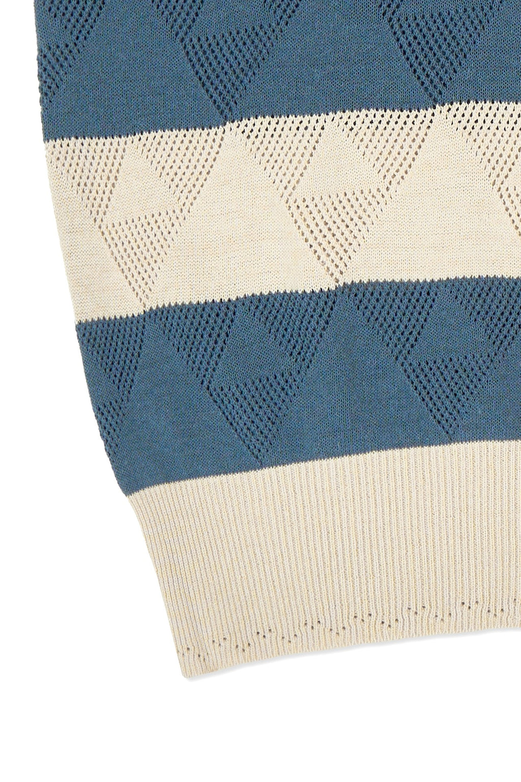 Ioedle - Split Stripe Short Sleeve Knit (Blue) product image 5 | TRAB K-Fashion Australia