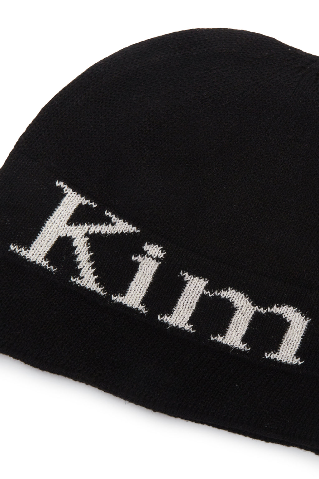 Matin Kim - Logo Linen Short Beanie (Black) product image 4 | TRAB K-Fashion Australia