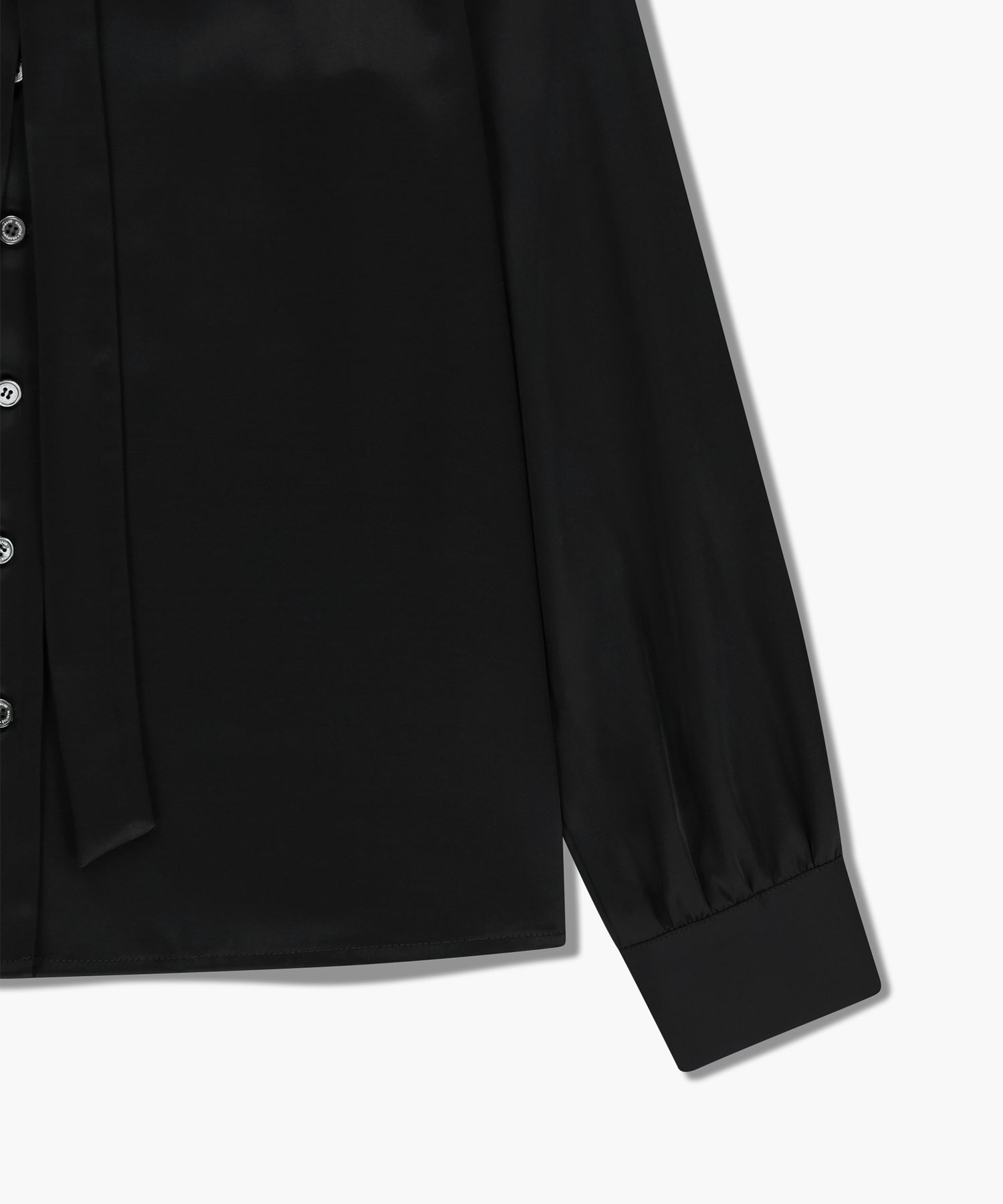 Marithe & Francois Girbaud - V-neck Tie Blouse (Black) product image 13 | TRAB K-Fashion Australia
