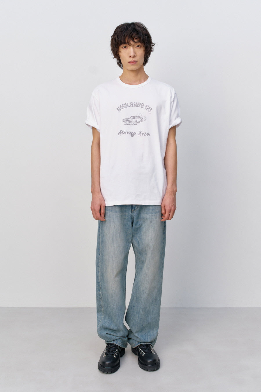 Insilence - Challenger Graphic T-shirt (White) product image 1 | TRAB K-Fashion Australia