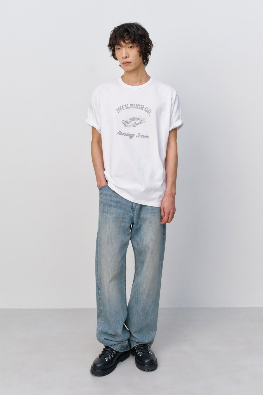 Insilence - Challenger Graphic T-shirt (White) product image 6 | TRAB K-Fashion Australia