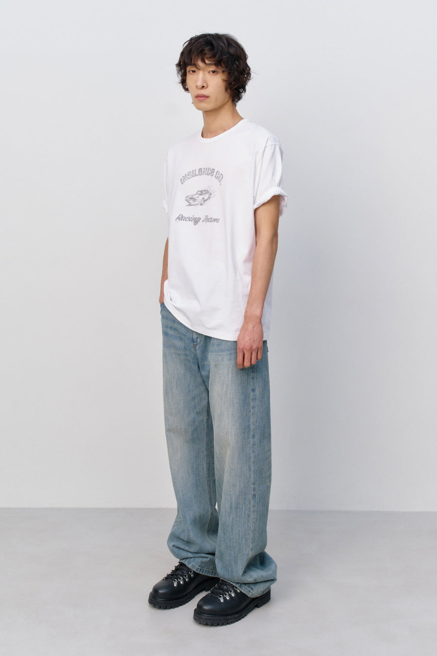 Insilence - Challenger Graphic T-shirt (White) product image 3 | TRAB K-Fashion Australia